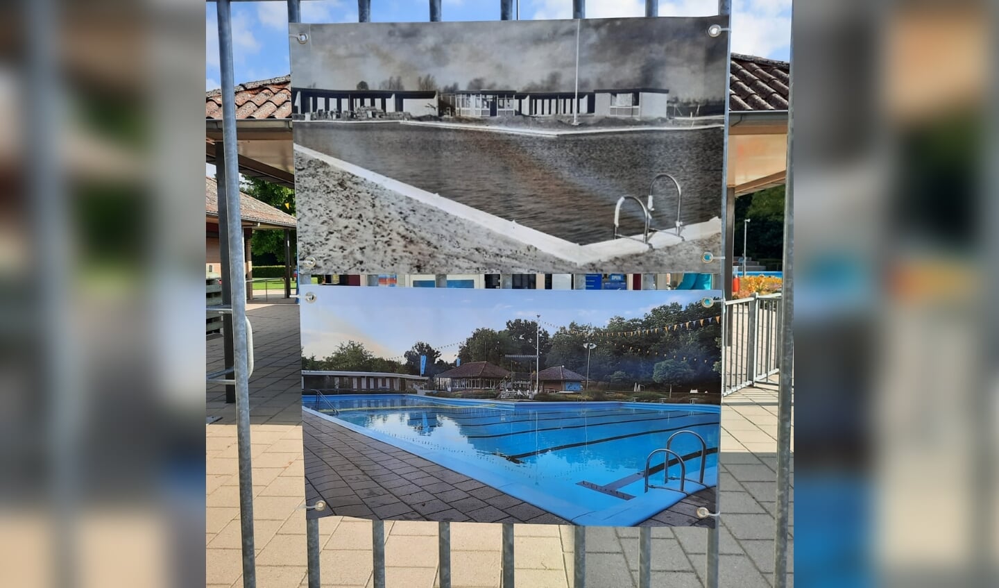 Fotodoek: het zwembad in Steenderen toen en nu. Foto: PR Zwembad Steenderen