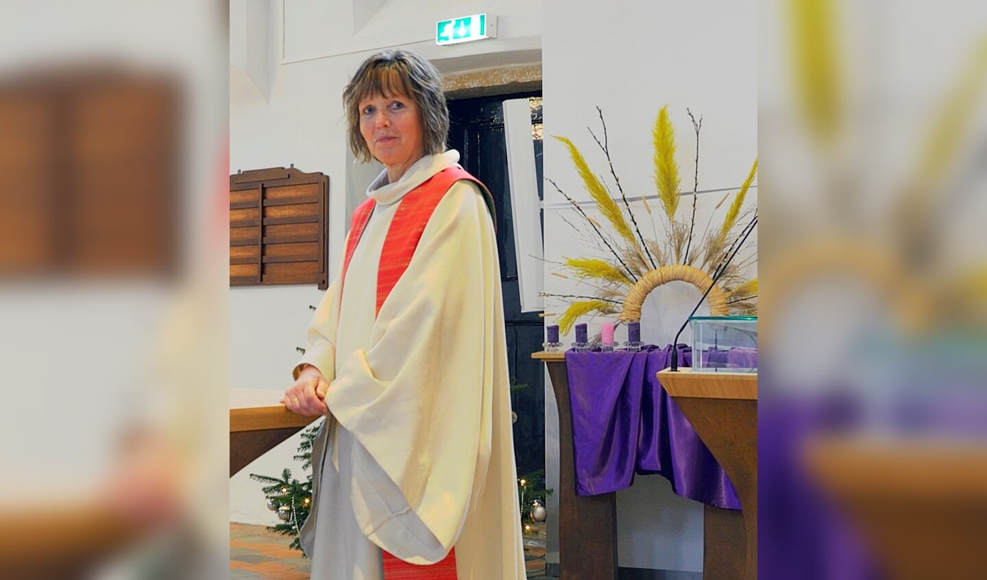 Dominee Anneke de Hoop zal zondag 20 februari officieel aan de gemeente verbonden worden tijdens een intrede dienst in de Ruurlose Dorpskerk. Foto: PR