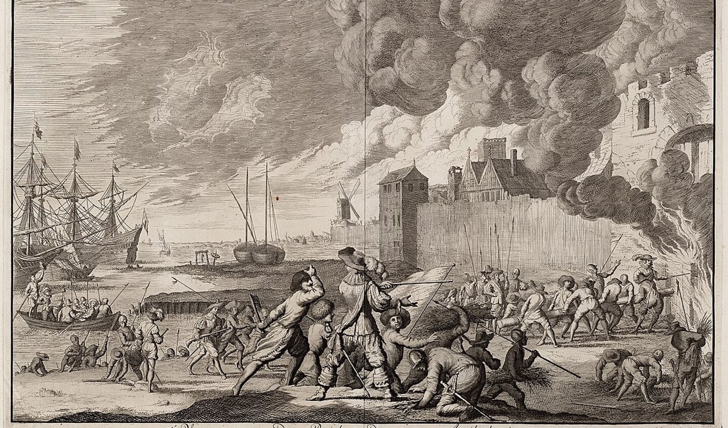 Verovering van Den Briel, 1 april 1572. Bron: Jan Luyken 1679