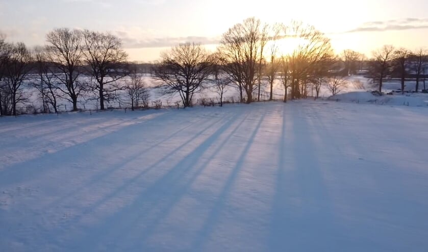 Het Winterswijkse landschap in de sneeuw. Foto: PR  