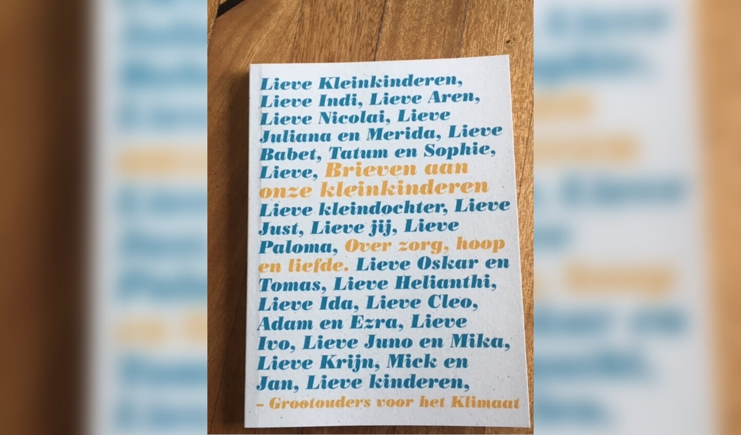Het boekje 'Brieven aan onze kleinkinderen'. Foto: PR