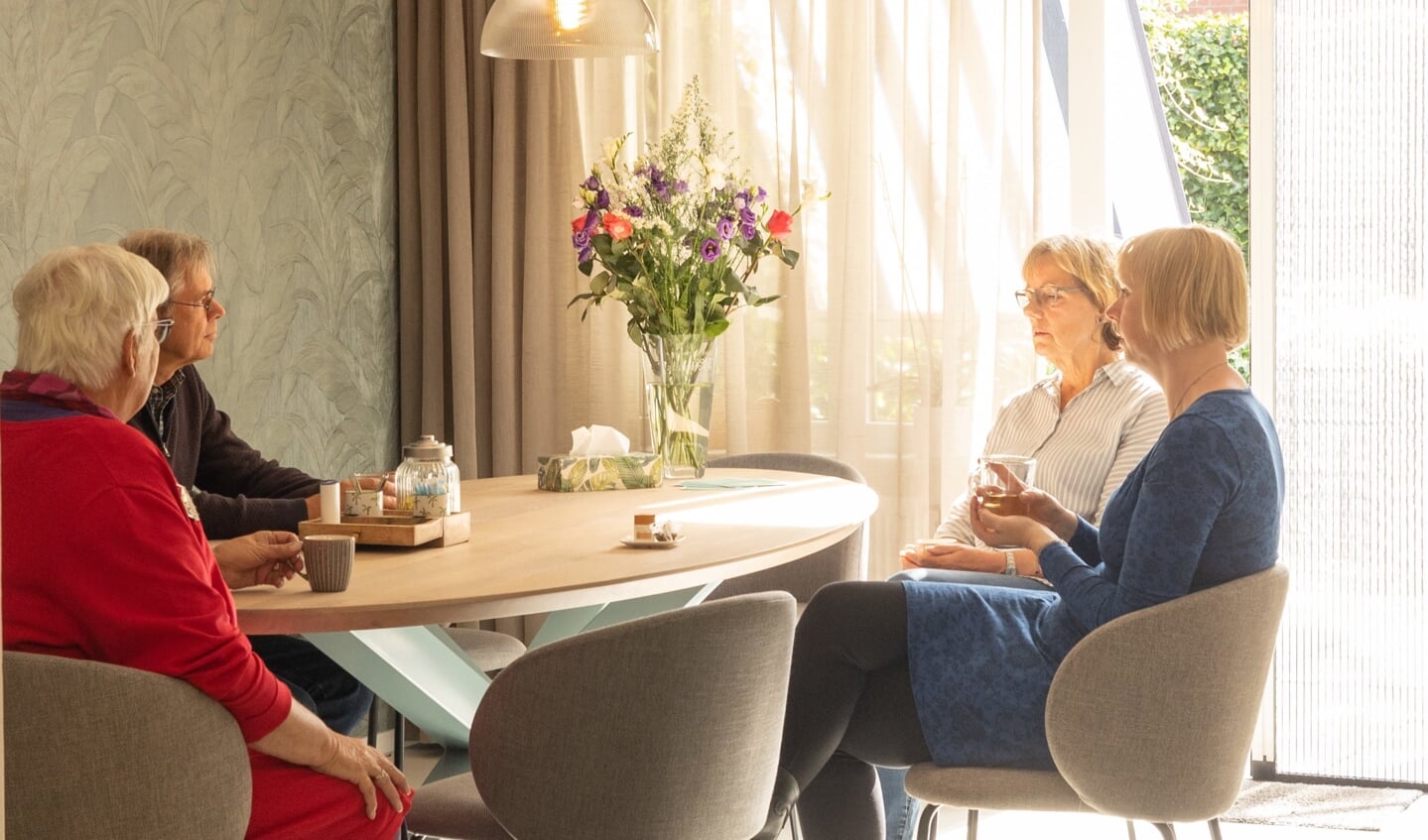 Lotgenoten kunnen met elkaar in gespreek. Foto: Nicky Heinne-Spellbrink