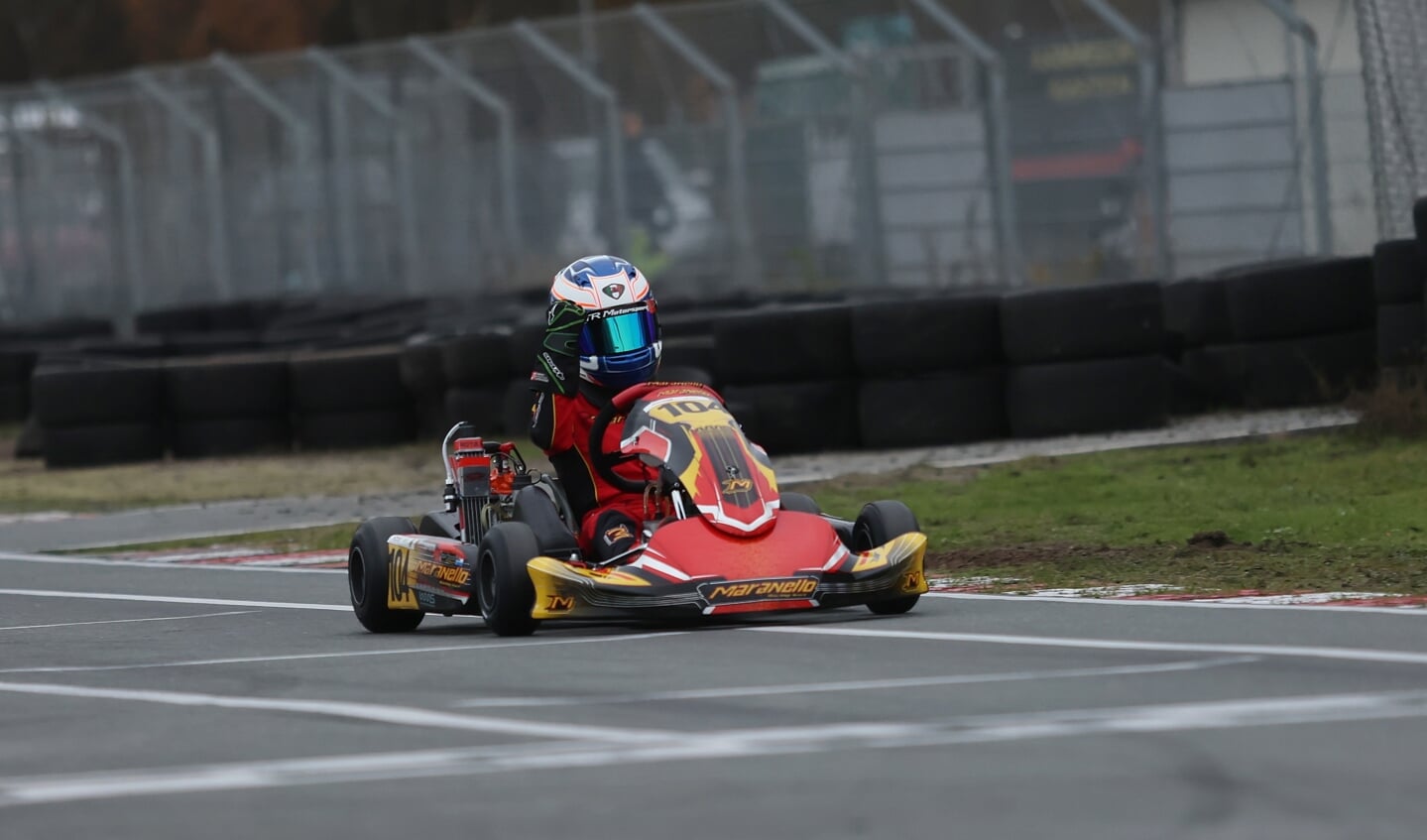 Karter Ser Wouters uit Beltrum (12) werd kampioen de Mini Max-klasse. Foto: RaceXpress.nl