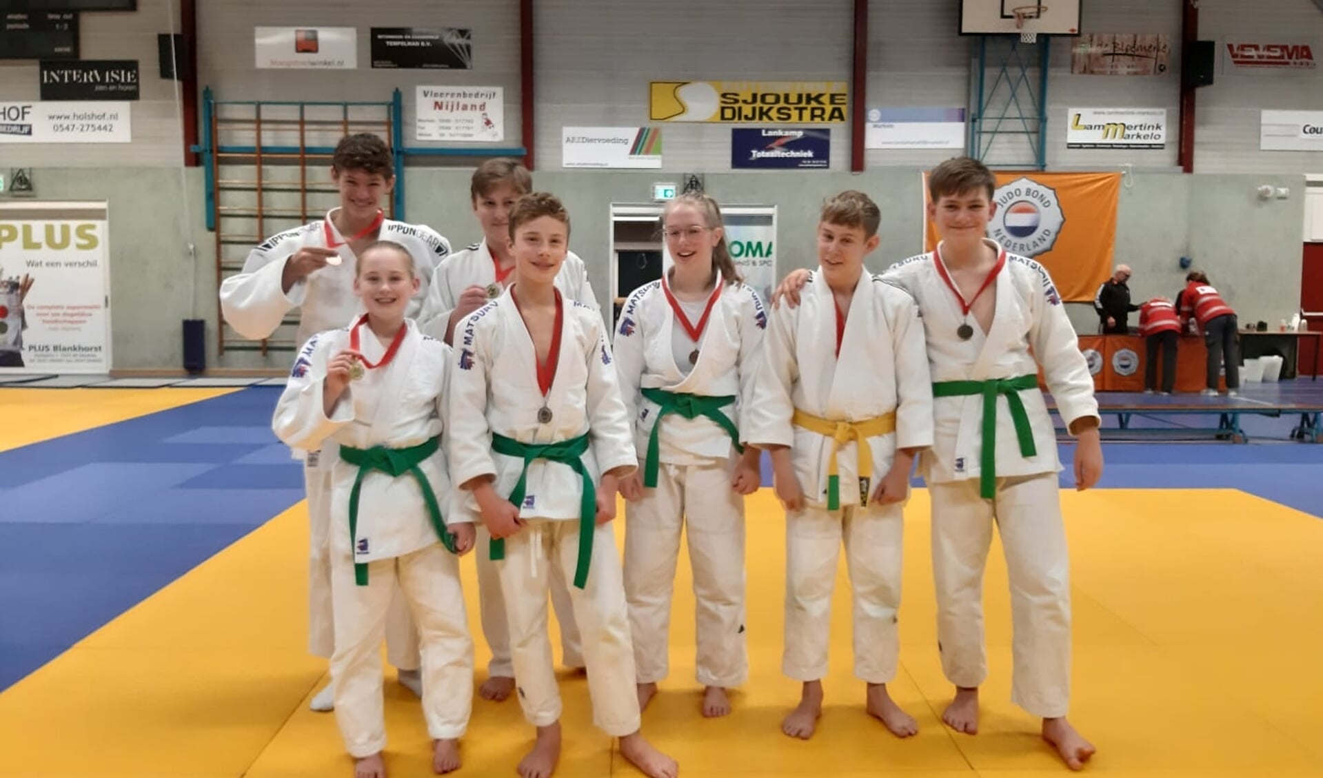 De judoka's -15 jaar van het Budocentrum Winterswijk. Foto: Brid van Waardenburg