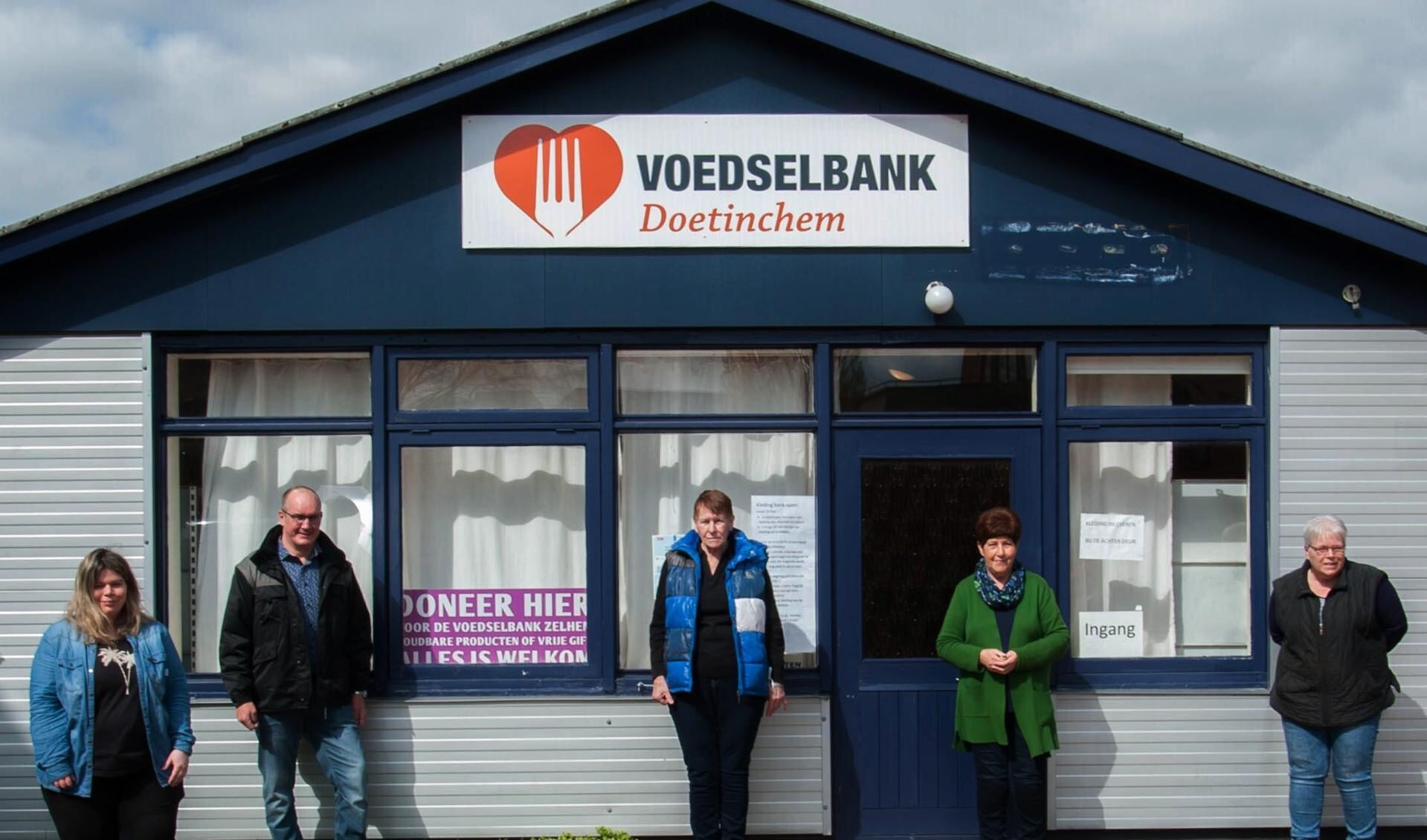Vrijwilligers van de Voedselbank Doetinchem/Bronckhorst. Foto: Jeffrey van Londen
