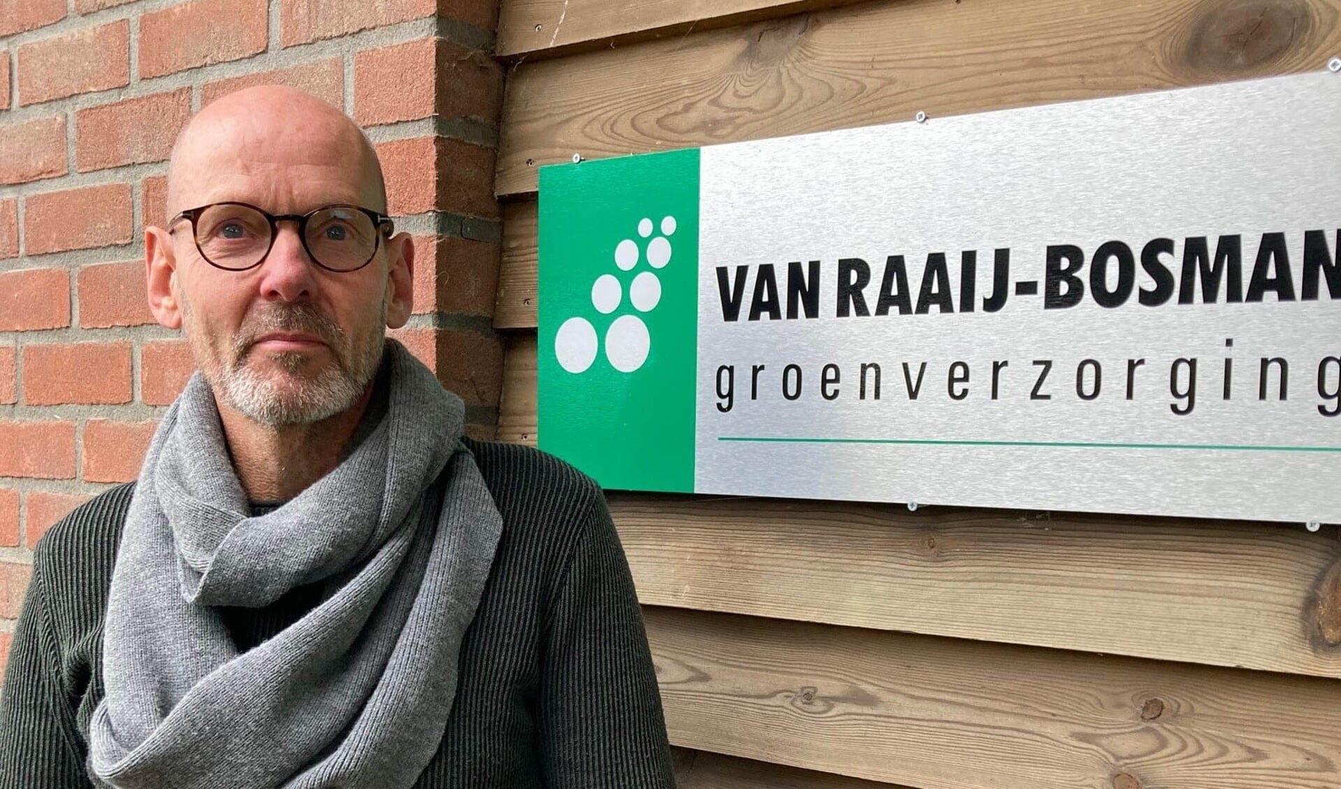 Ben Derksen, vestigingsleider van Van Raaij-Bosman groenverzorging in Hengelo. Eigen foto