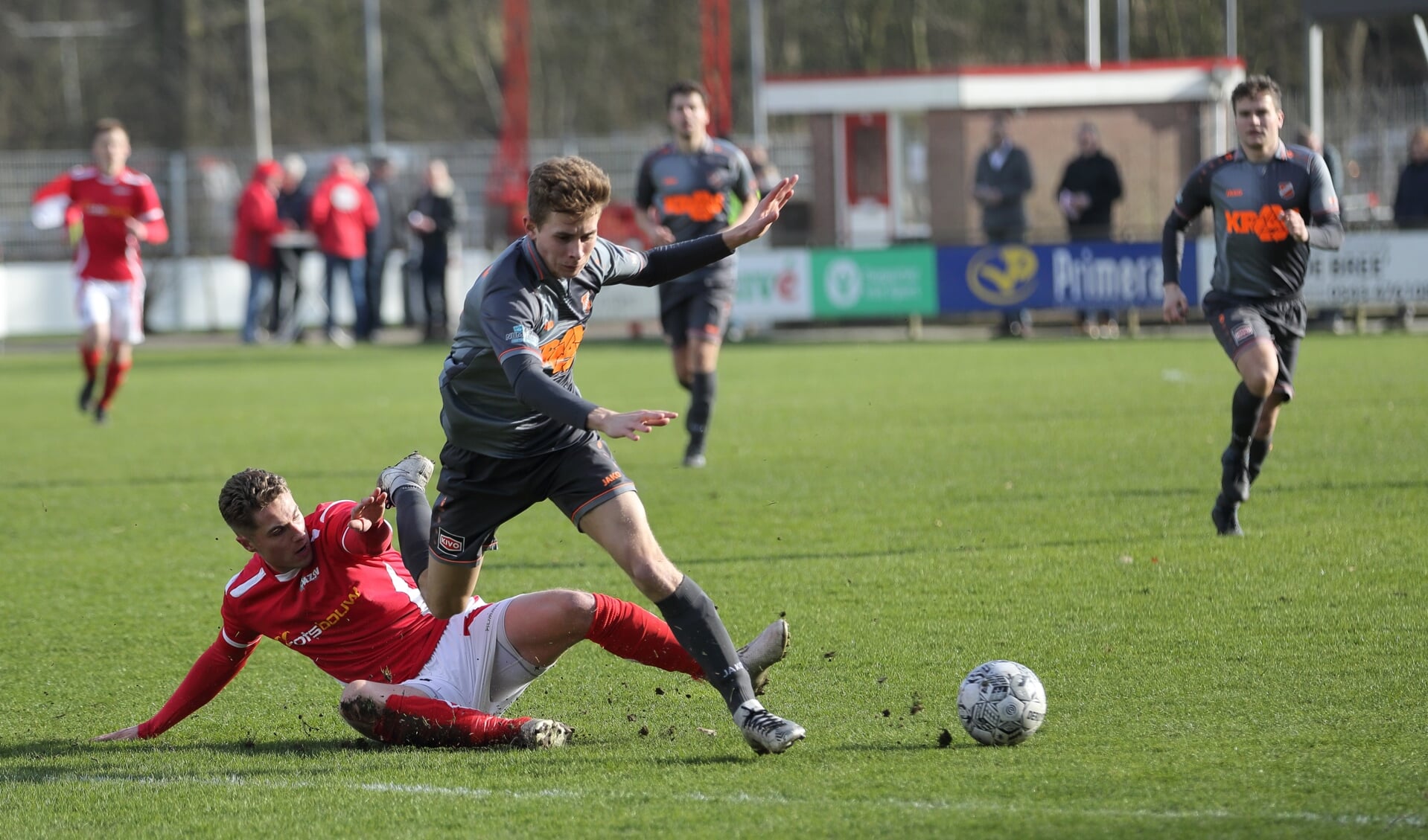 Een moment uit de wedstrijd AZSV - Volendam. Foto: Cor Hinkamp