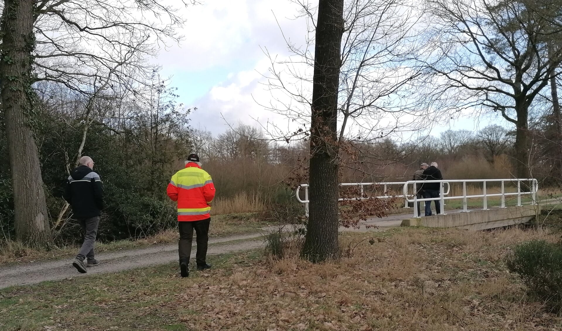 Organisatoren SV Kerkloo inspecteren de route voor. Foto: PR