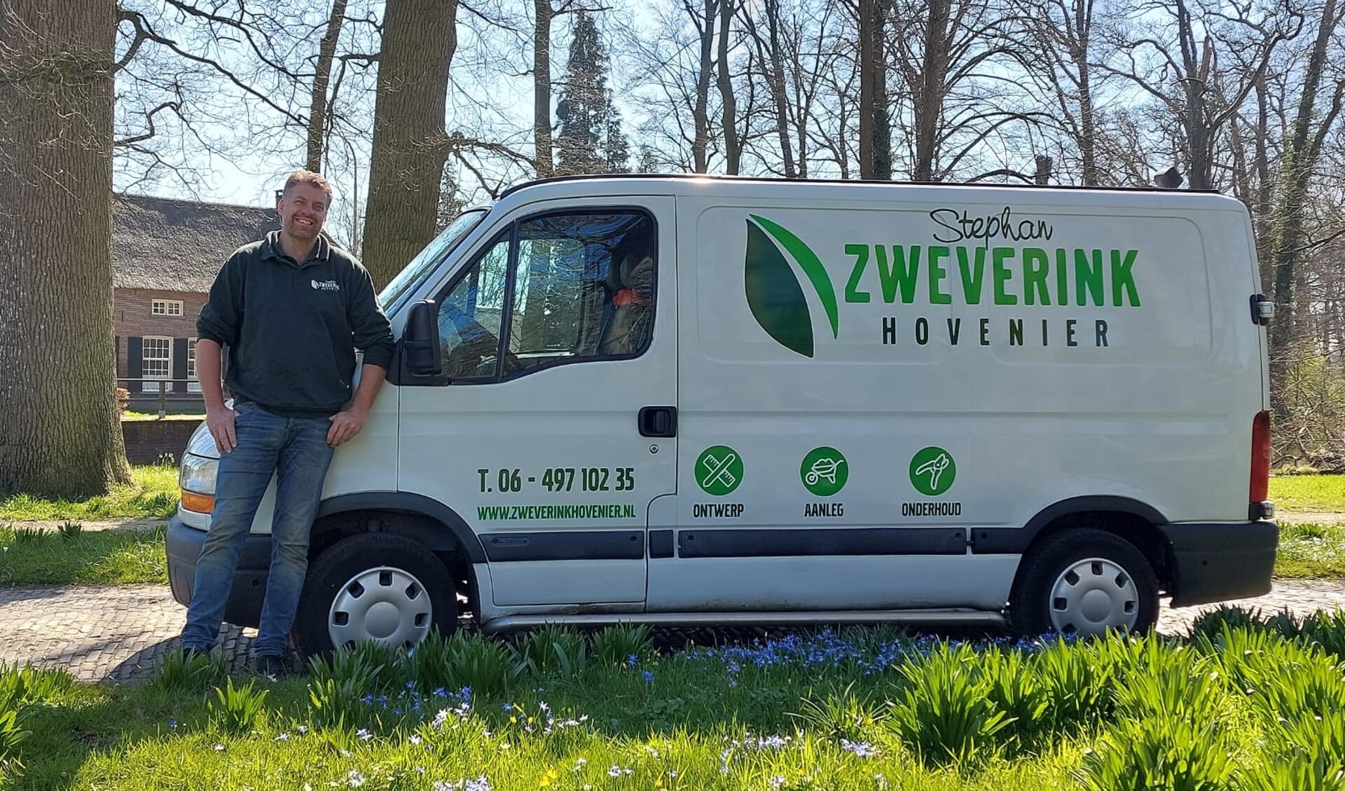 Sinds vorig jaar september opereert Stephan Zweverink (45) vanuit Ruurlo zelfstandig als hovenier. Foto: PR