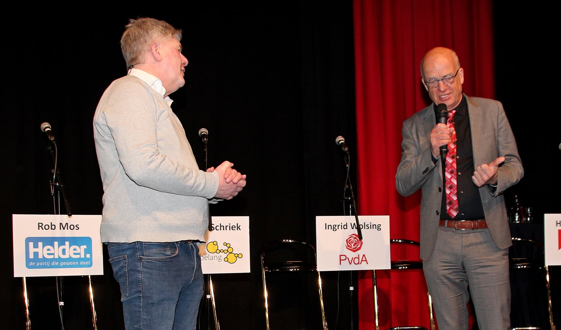 Frans Miggelbrink (links) en burgemeester Harry de Vries. Foto: Frank Gries