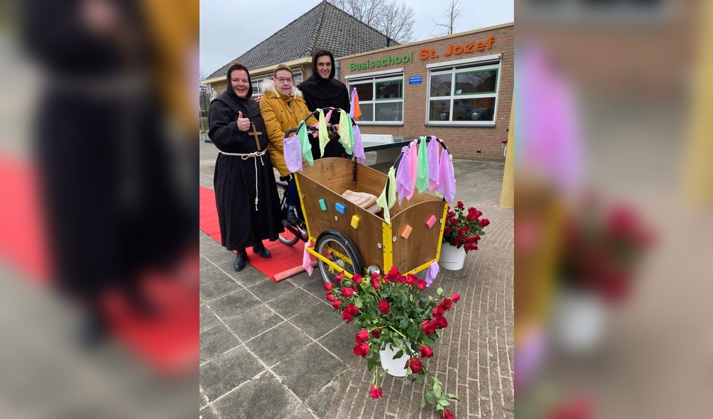 Diny Nijhuis zwaait na 23 jaar af op schoonmaakadres basisschool St. Jozef. Foto: PR