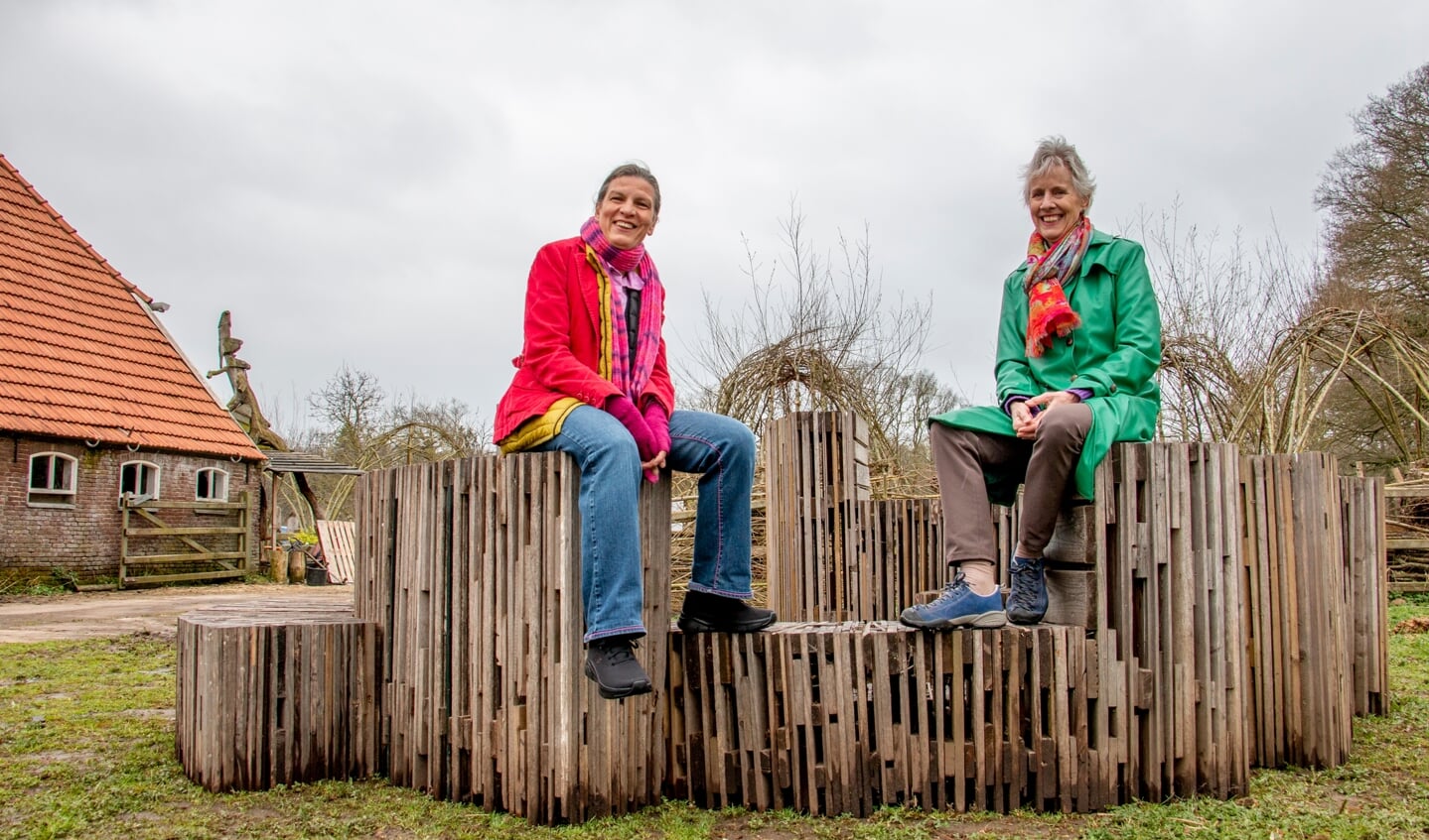 Helma Snelooper (l.) en Nel van der Meulen kijken ernaar uit om op de Klevenhorst kunst, poëzie en muziek te ervaren. Foto: Liesbeth Spaansen
