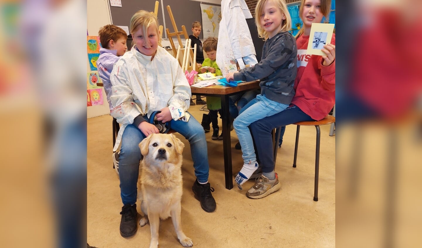 Rembrandt op bezoek op de Tormijnschool. Foto: PR
