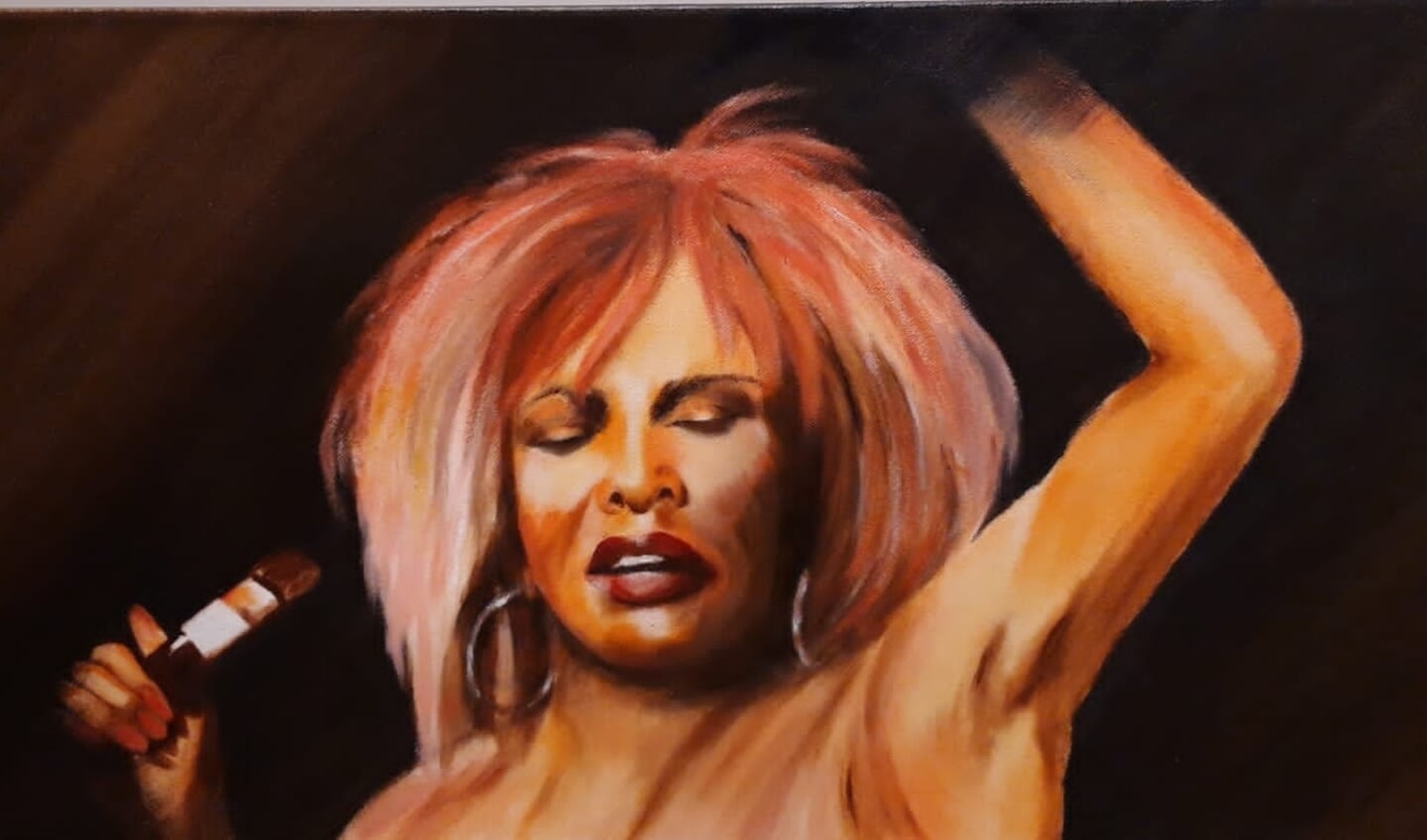 Tina Turner. Een werk van Truus Betting-Nijland.