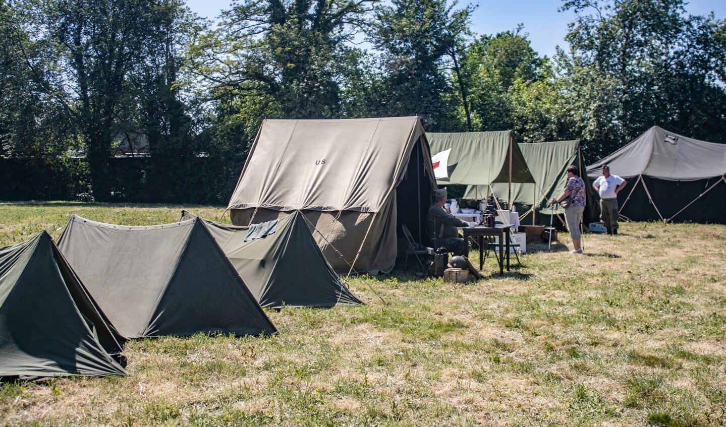 Het tentenkamp waar de soldaten de nacht doorbrachten. Foto: Rens van Schip
