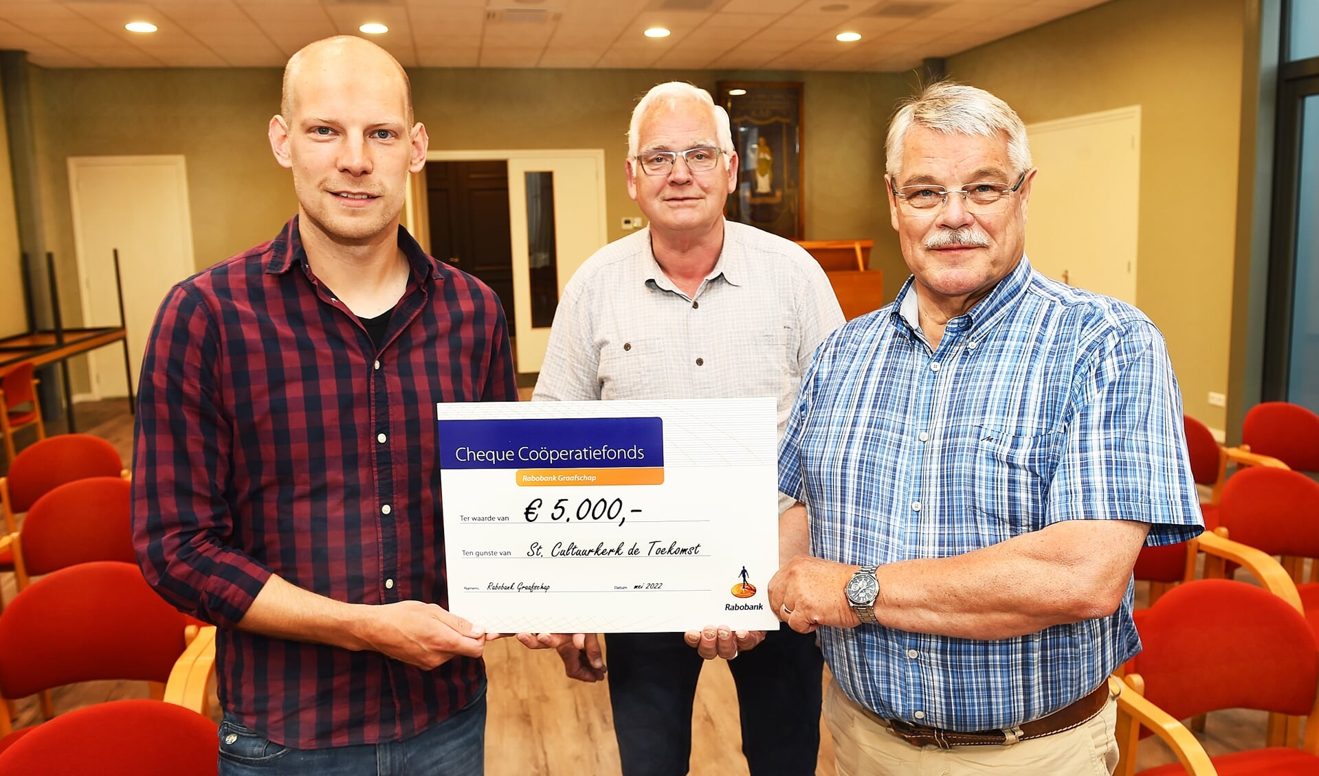 Vlnr Thijs Brus , Peter Vinkenvleugel en Leo Roeterink. Foto: Roel Kleinpenning