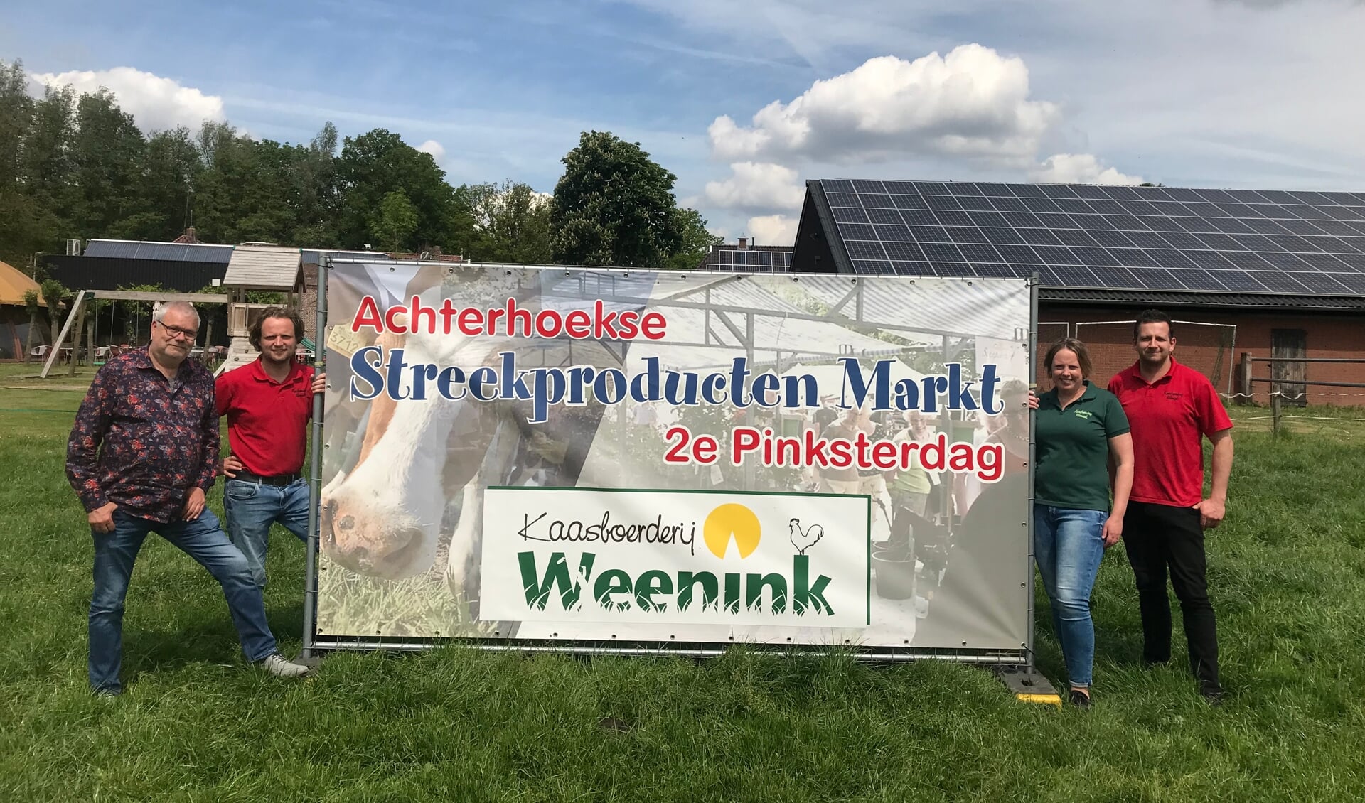 De organisatie van de Achterhoekse Streekproducten Markt heeft er zin in. Foto: Barbara Pavinati