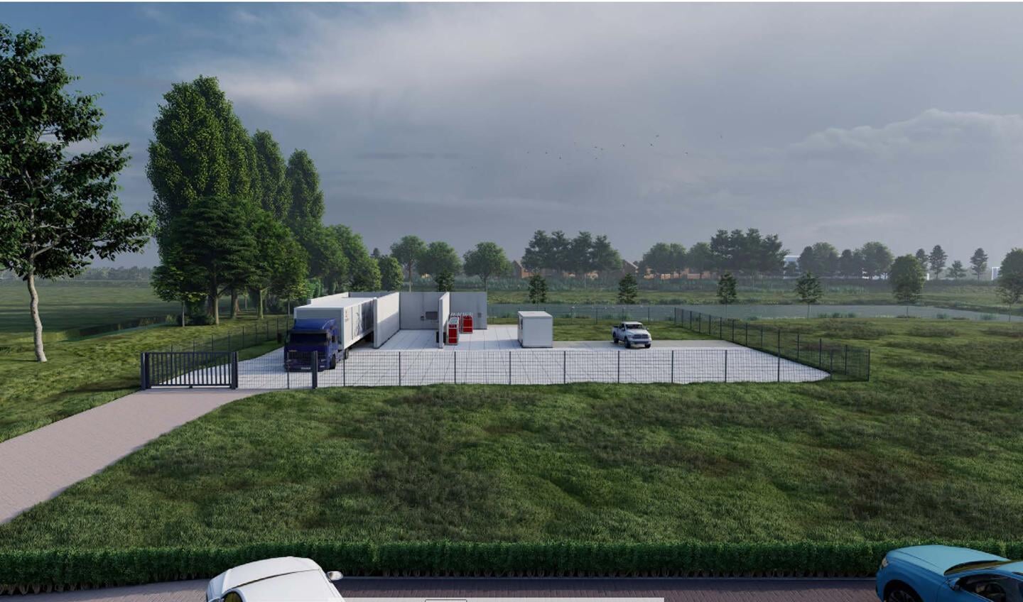 Artist impression van de invloedinstallatie. Bron: Alliander
