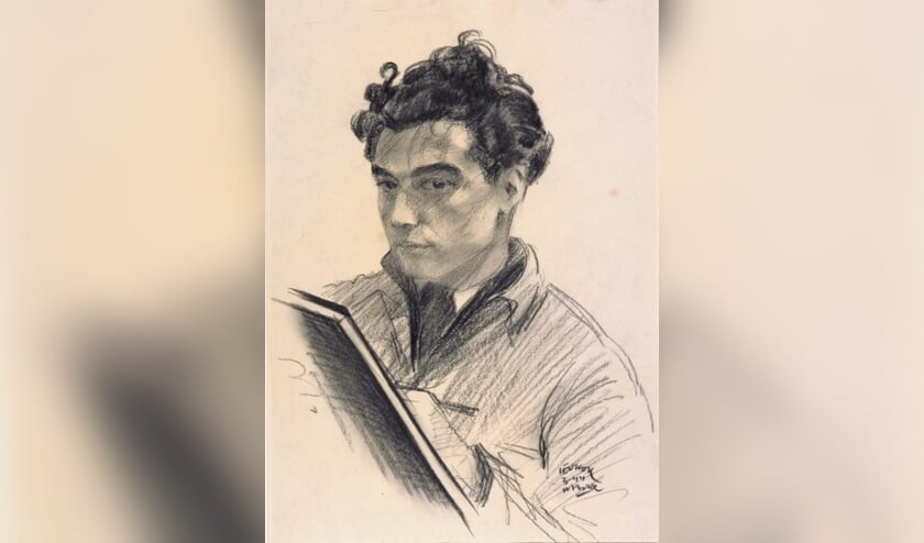 Een zelfportret van Leo Kok uit 1944. Foto: Archief Museum Nairac