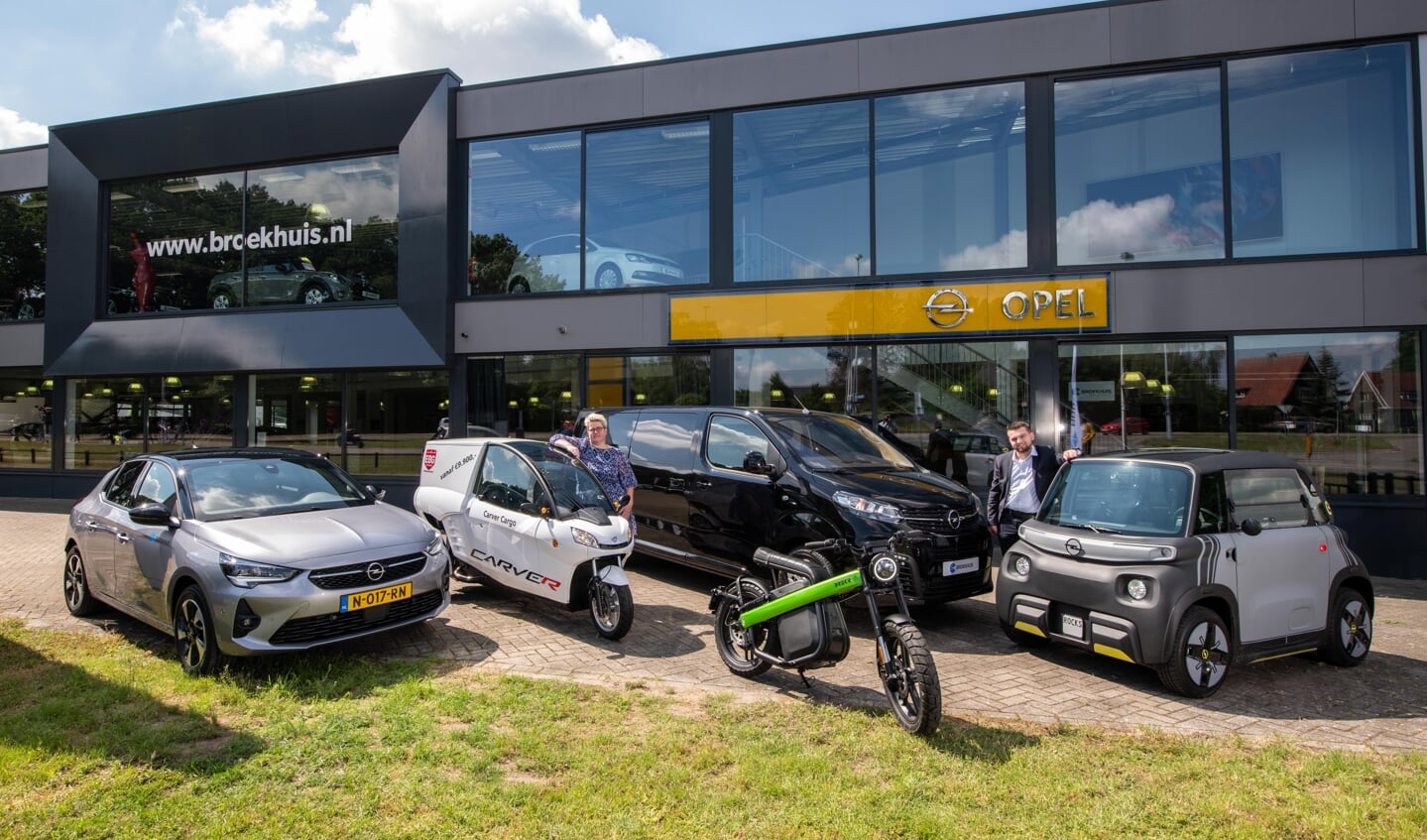 Een selectie van de 45 elektrische voertuigen op de Experience Day op zaterdag 18 juni in Zutphen. Foto: Carlos Stevering