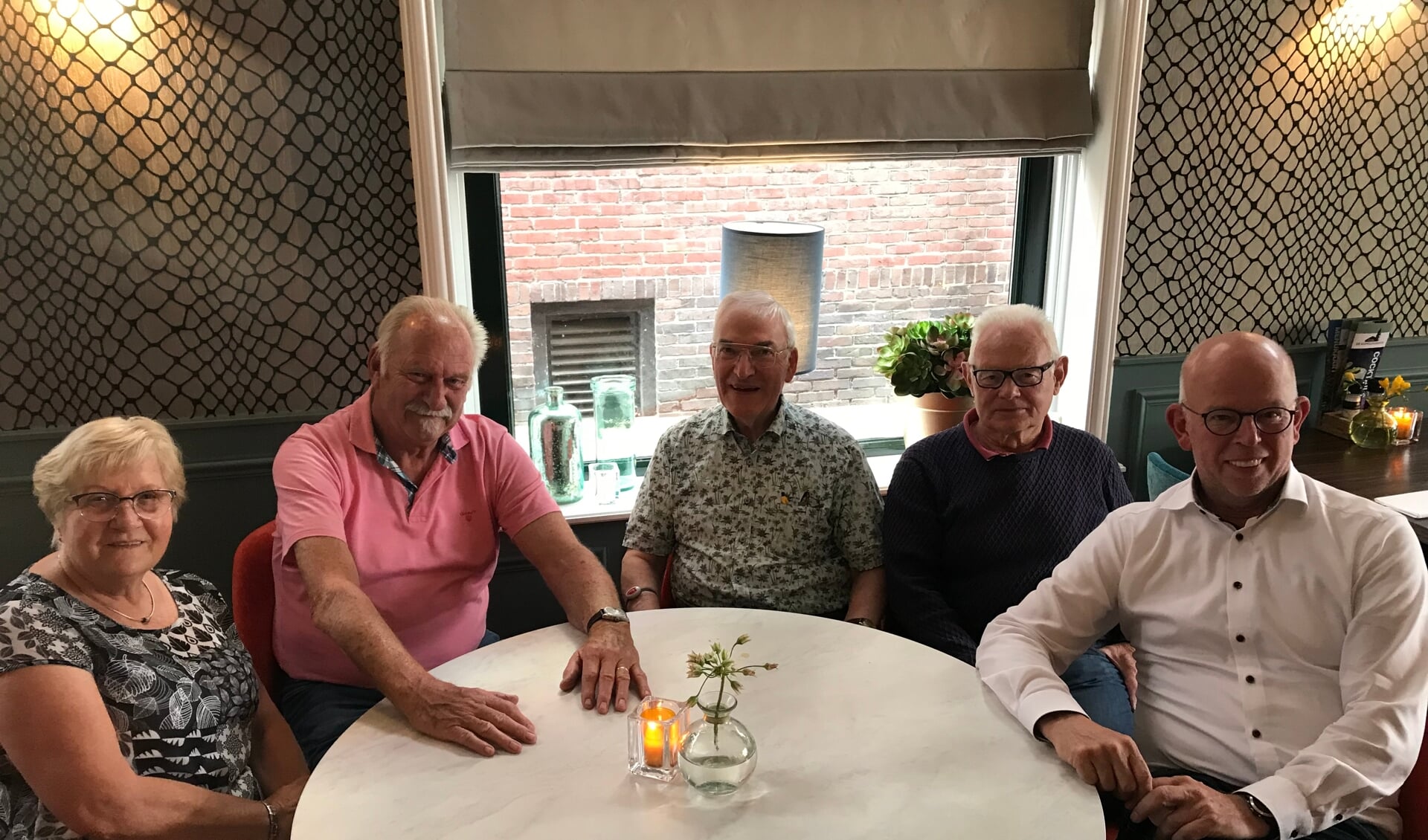 Yvonne, Bertus, Frans, Wim en Hans (vlnr). Foto: Barbara Pavinati