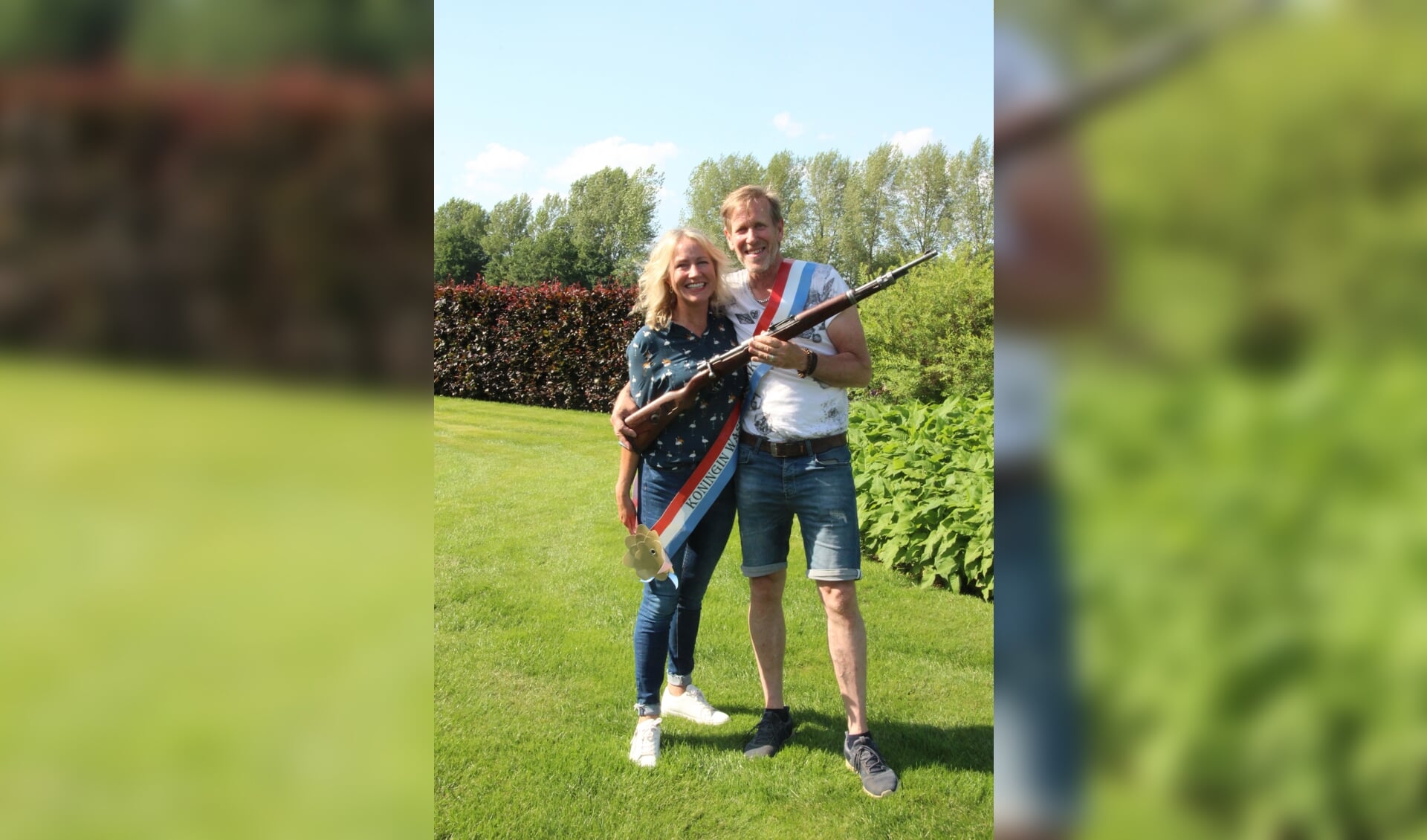 Koning van de Wassinkbrink 2022 Maarten Wolvetang en zijn vriendin Gerdien Bloemendal. Foto: Corrie Janssen
