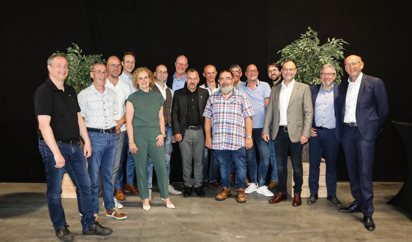 De jubilarissen en gepensioneerden. Foto: Roel Driever