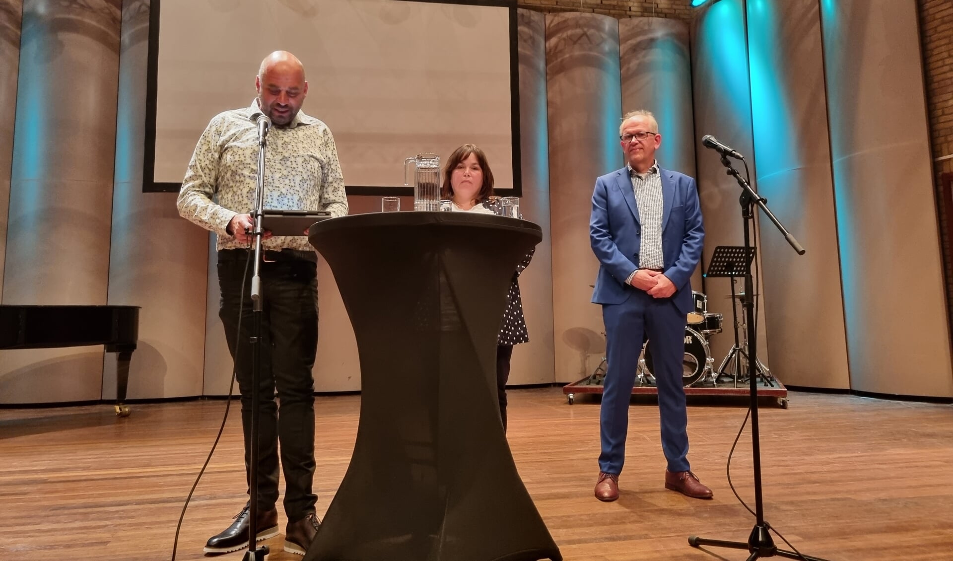 Tom van Beek, Elvira Schepers en Wim Wassink. Foto: Sander Damen
