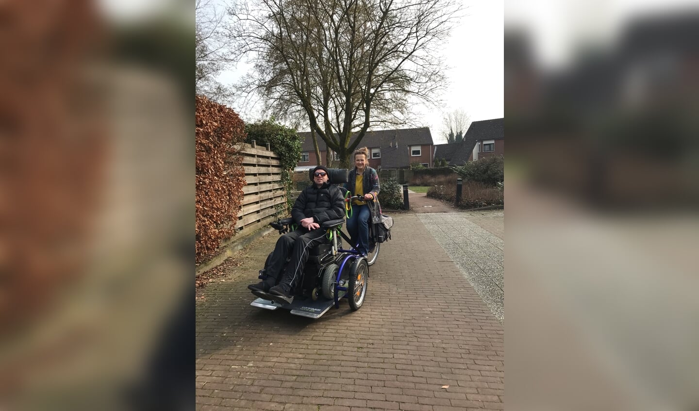 Mensen kunnen een rolstoelfiets lenen. Foto: PR