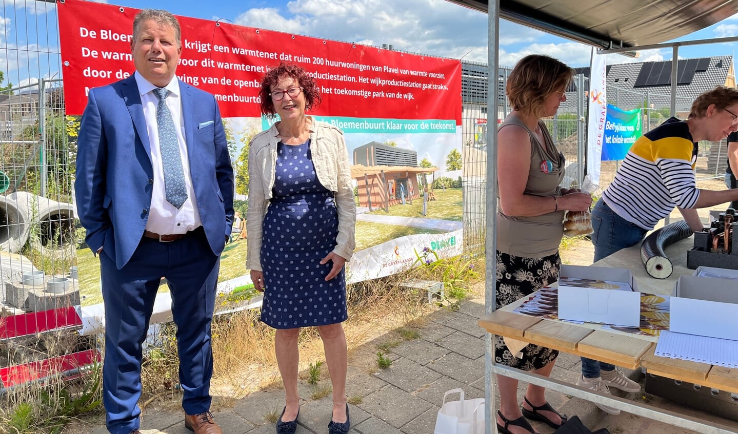 Wethouders Rob Mos en Ingrid Wolsing waren enthousiast over de Groendag. Foto: Karin van der Velden