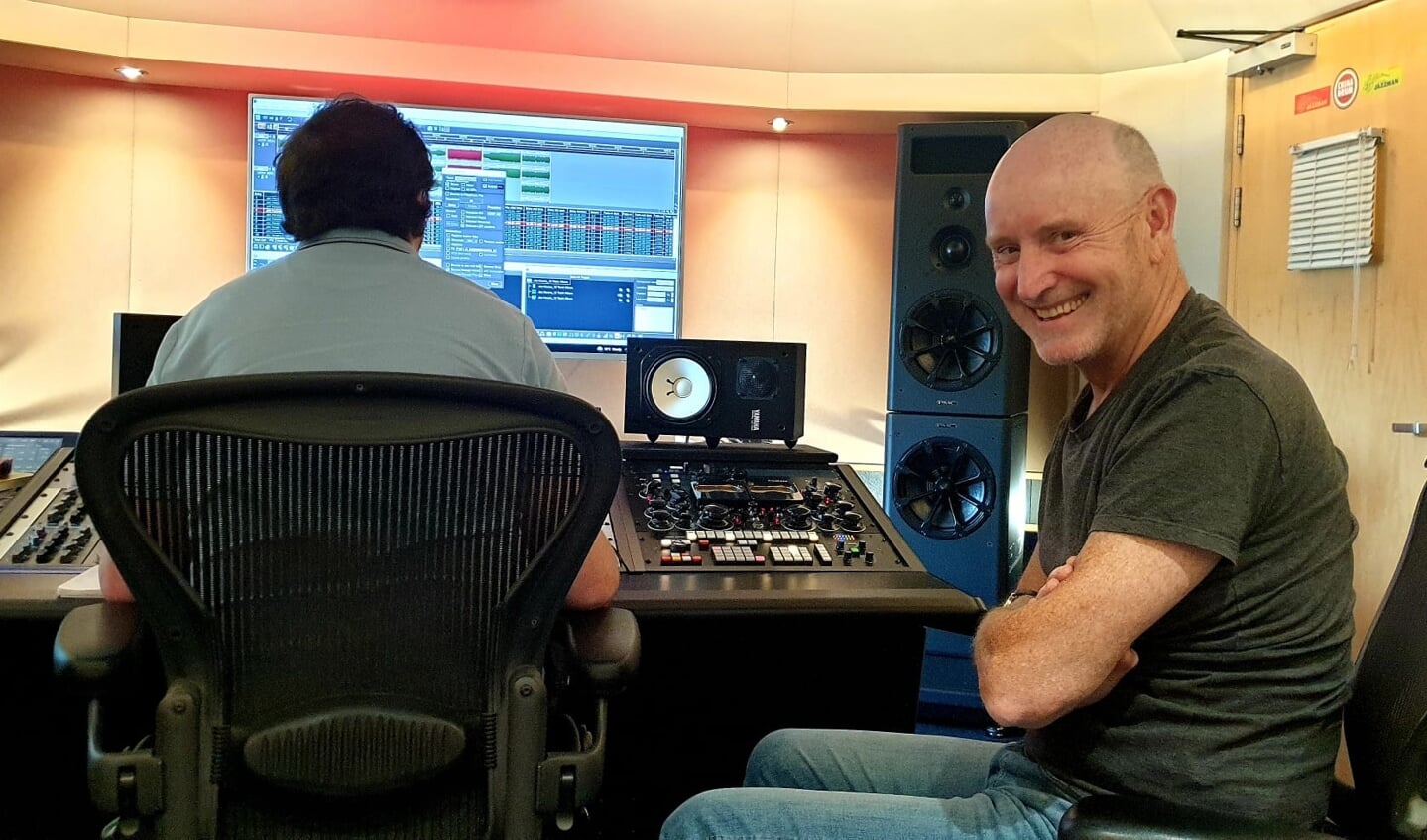 Jan Hovers (rechts) in de Abbey Road Studios met naast hem mastering engineer Alex Wharton. Foto: Petra Gaffke