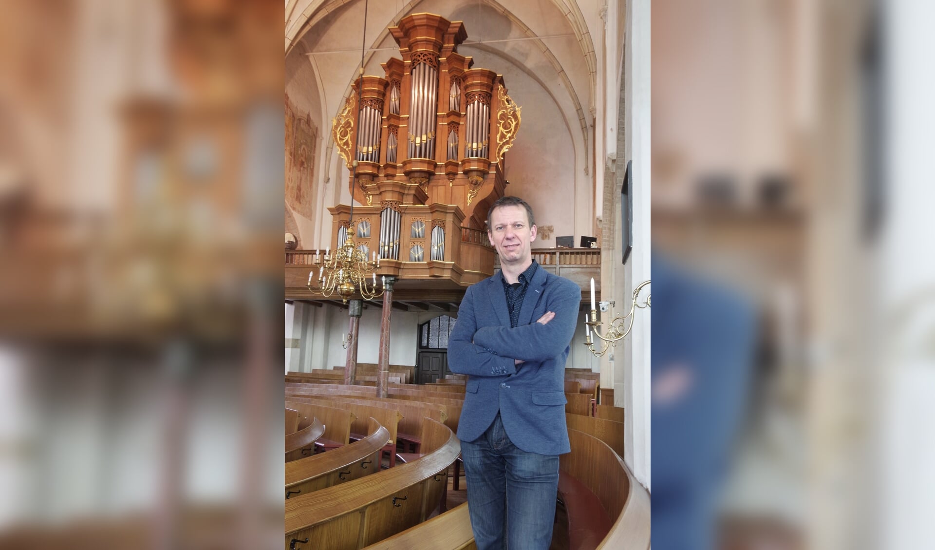 Harry van Wijk sluit op zaterdag 27 augustus de serie orgelconcerten in de Dorpskerk af.. Foto: PR 