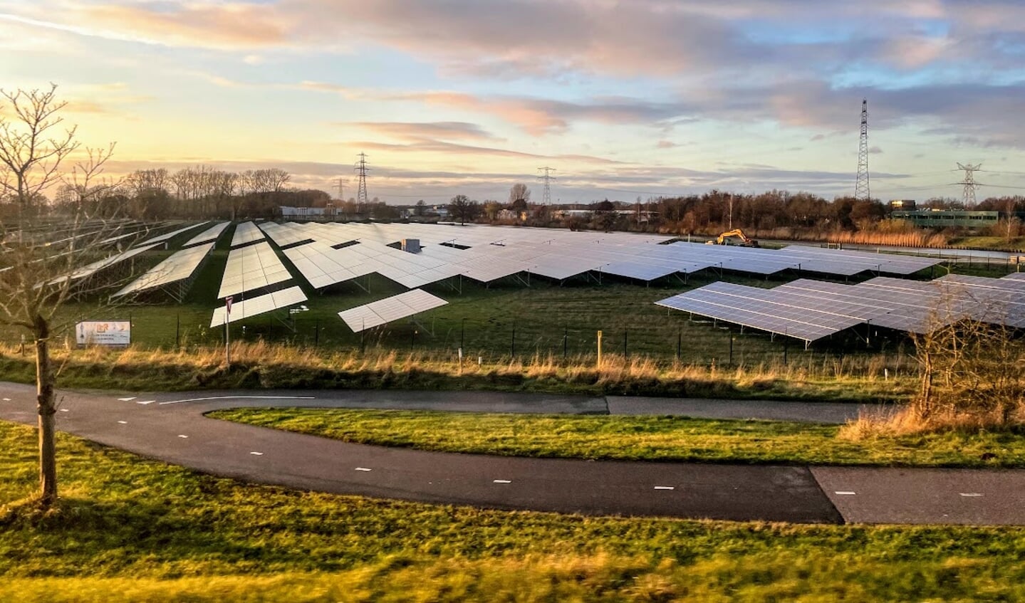 Zonnepark Berkelweide op een foto van december 2021. Foto: Henri Bruntink