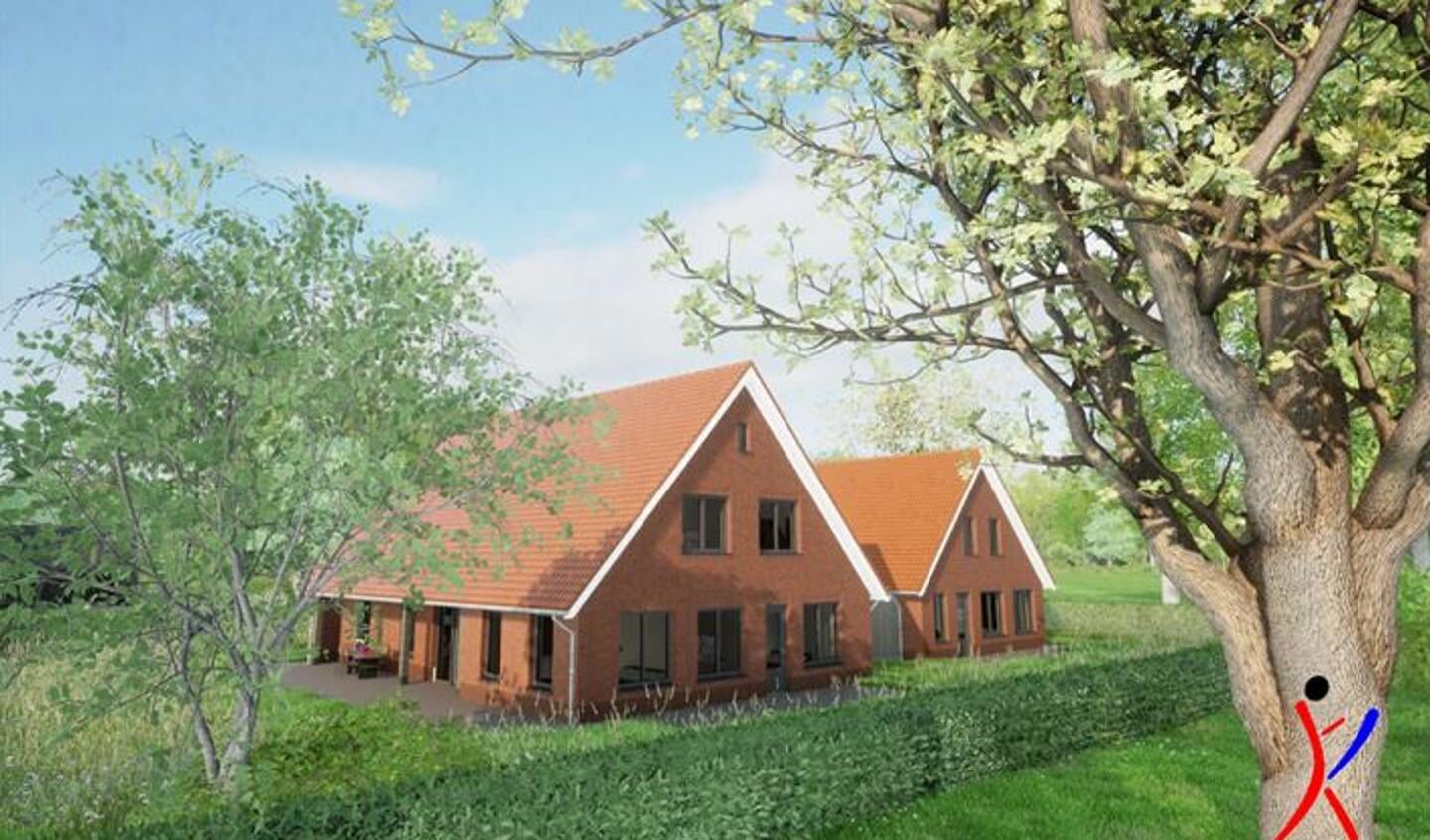 Artist impression van de woningen die Natuurmonumenten wil bouwen aan de Enteldijk bij Barchem. Bron: Funda/Thoma Makelaars