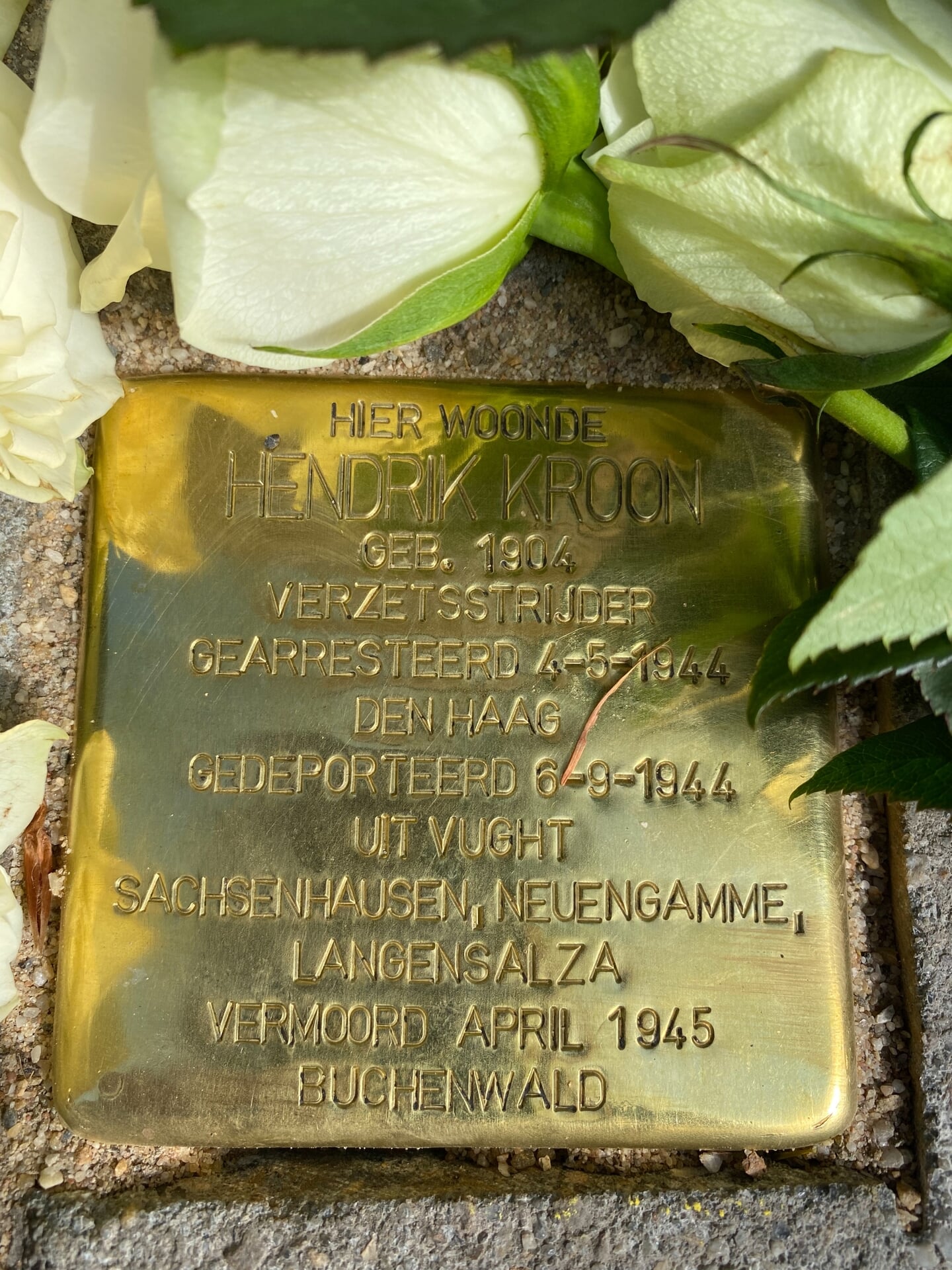 Struikelsteen in Laag-Keppel ter nagedachtenis aan Hendrik Kroon. Foto: Johannes Nysingh
