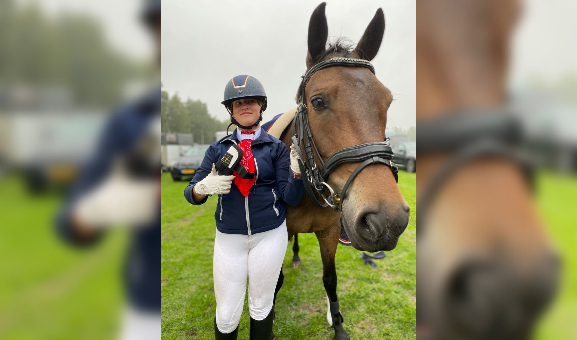Boukje  Mengerink werd met haar pony Spoekedammetje's Dillan vierde bij de New Forest dag. Foto: PR