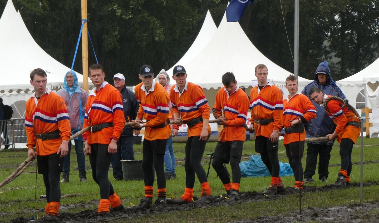 Richard Vliem van TTV Vorden (een na laatste) aan het touw bij het nationale jeugdteam onder 23 jaar. Foto: Jan Hendriksen