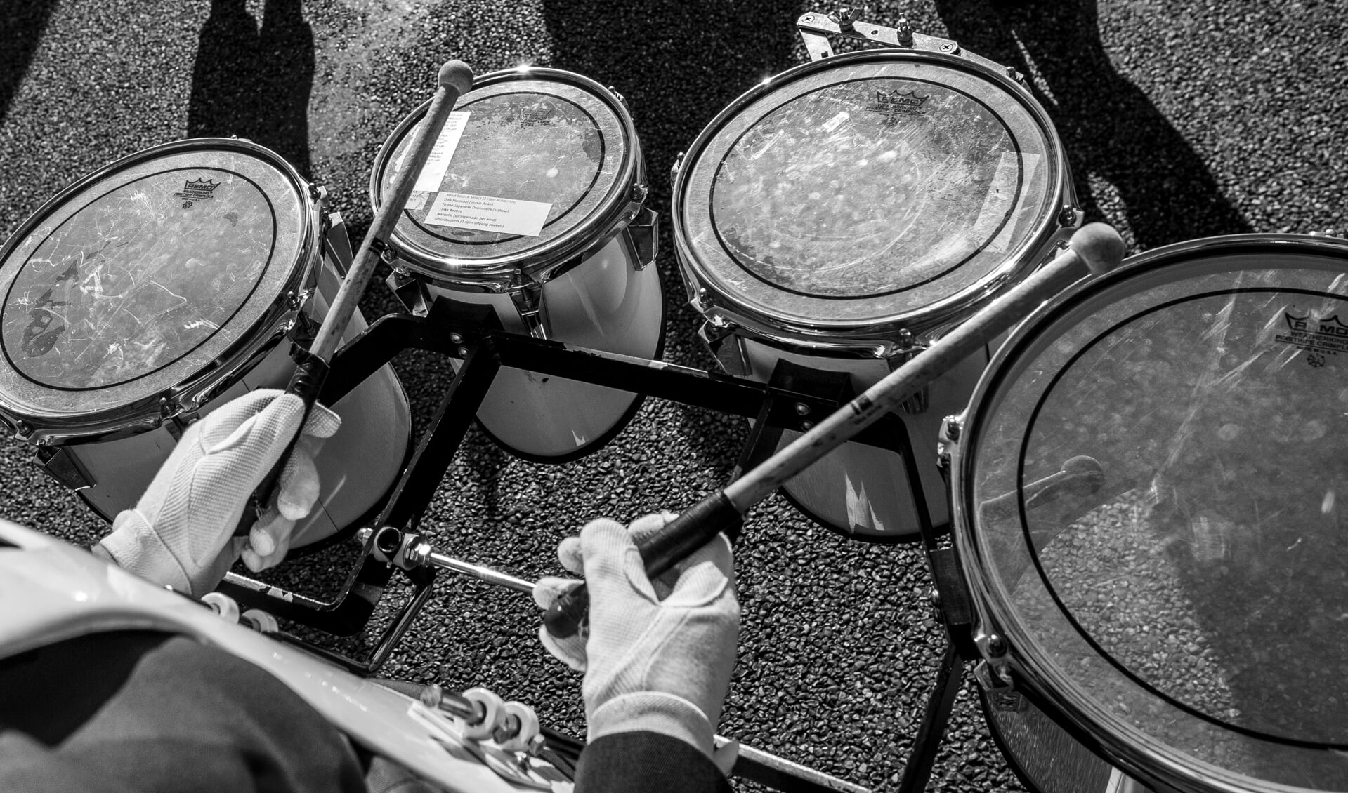Percussie spelen kan op veel instrumenten. Foto: Geert Leemkuil