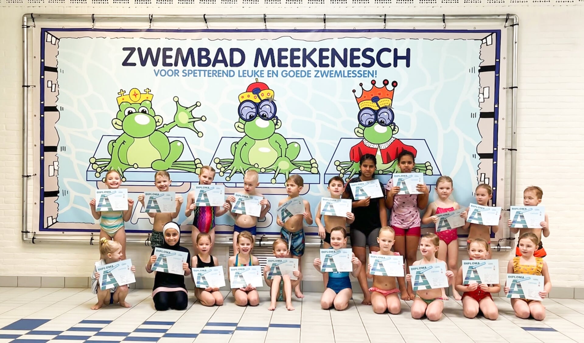 Geslaagd voor je zwemdiploma! Foto: Zwembad Meekenesch