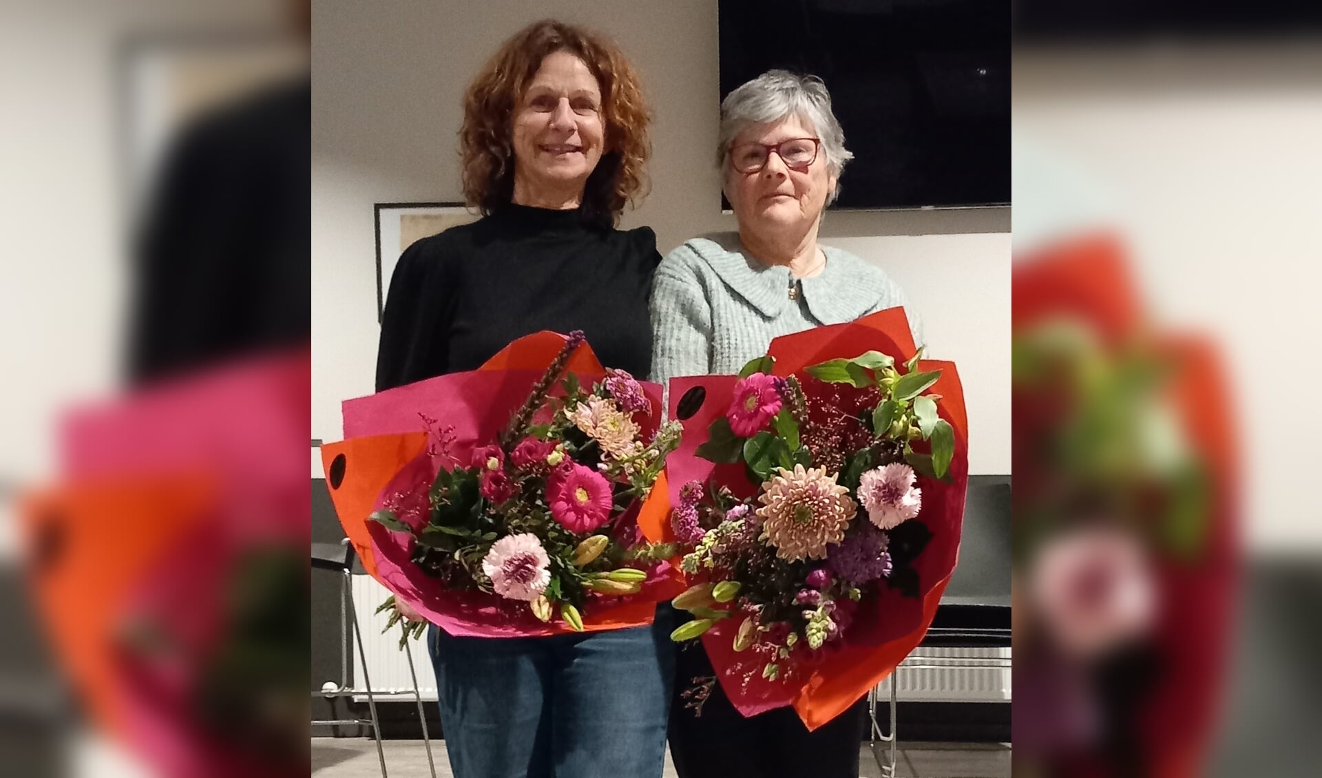 RGV-jubilarissen Stien Meutstege (l.) en Gerda Vrugteveen. Foto: PR
