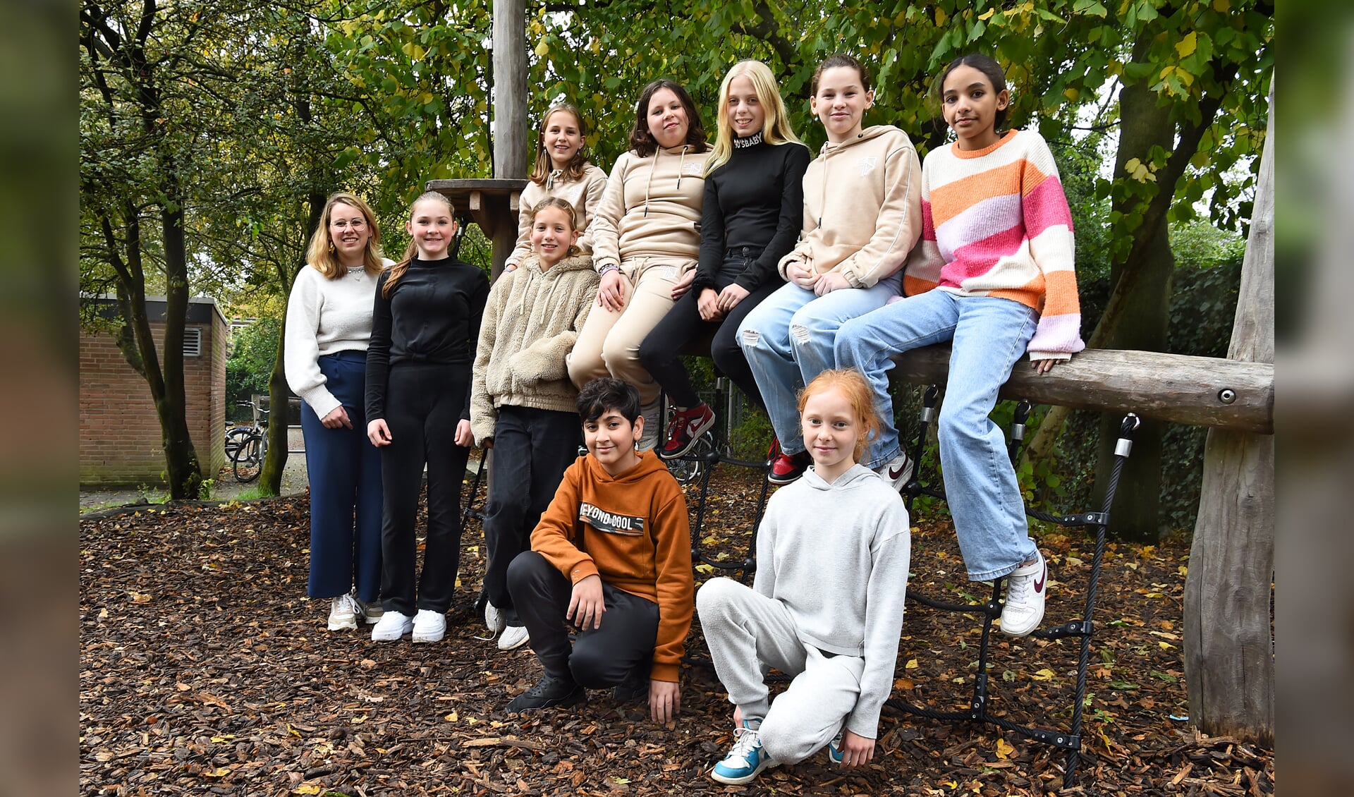 Groep 8 leerlingen van OBS Hagen. Foto: Roel Kleinpenning
