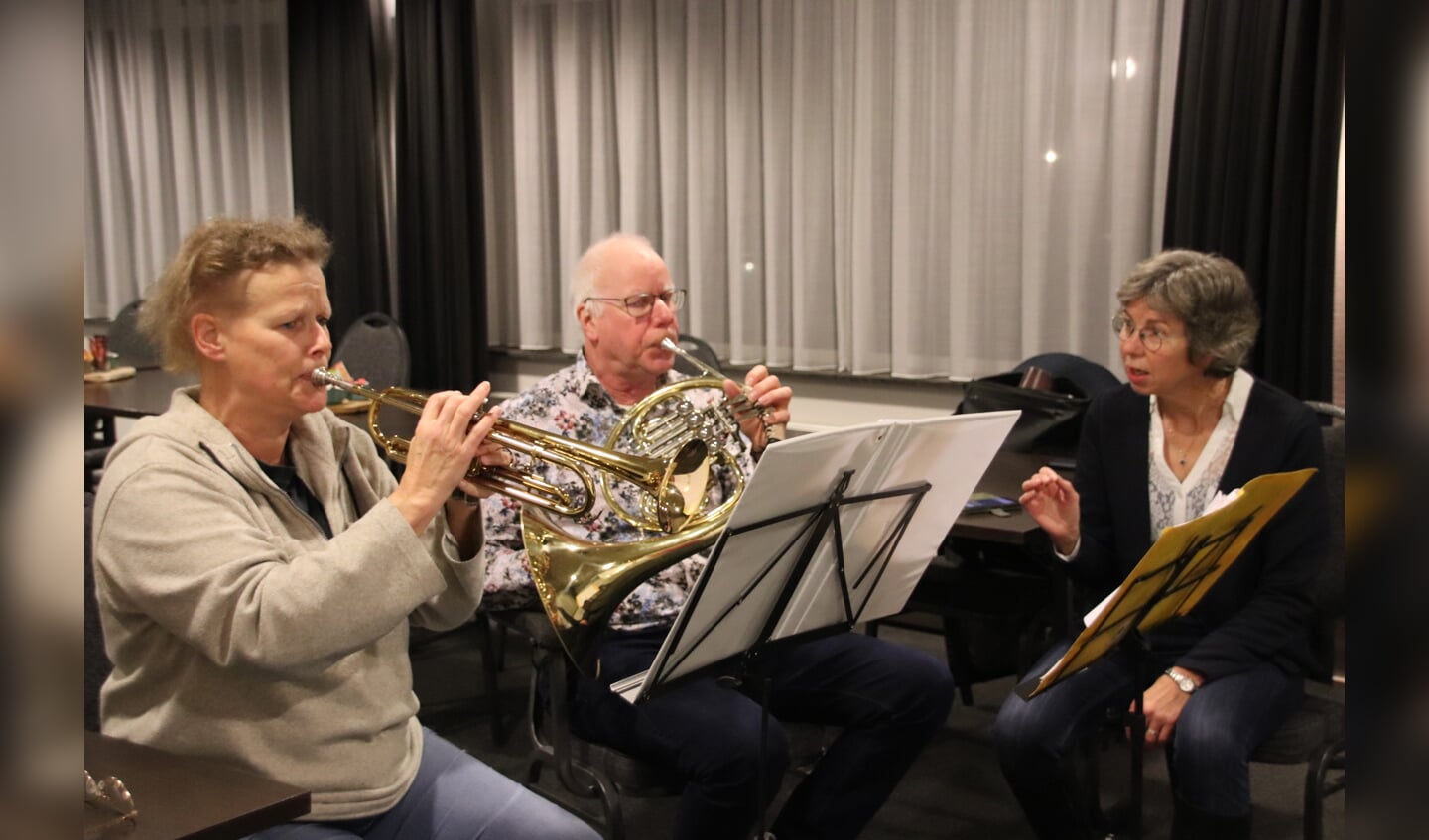 Bronckhorster Muziekfederatie gaf ook blazers gelegenheid om te leren spelen. Foto: PR