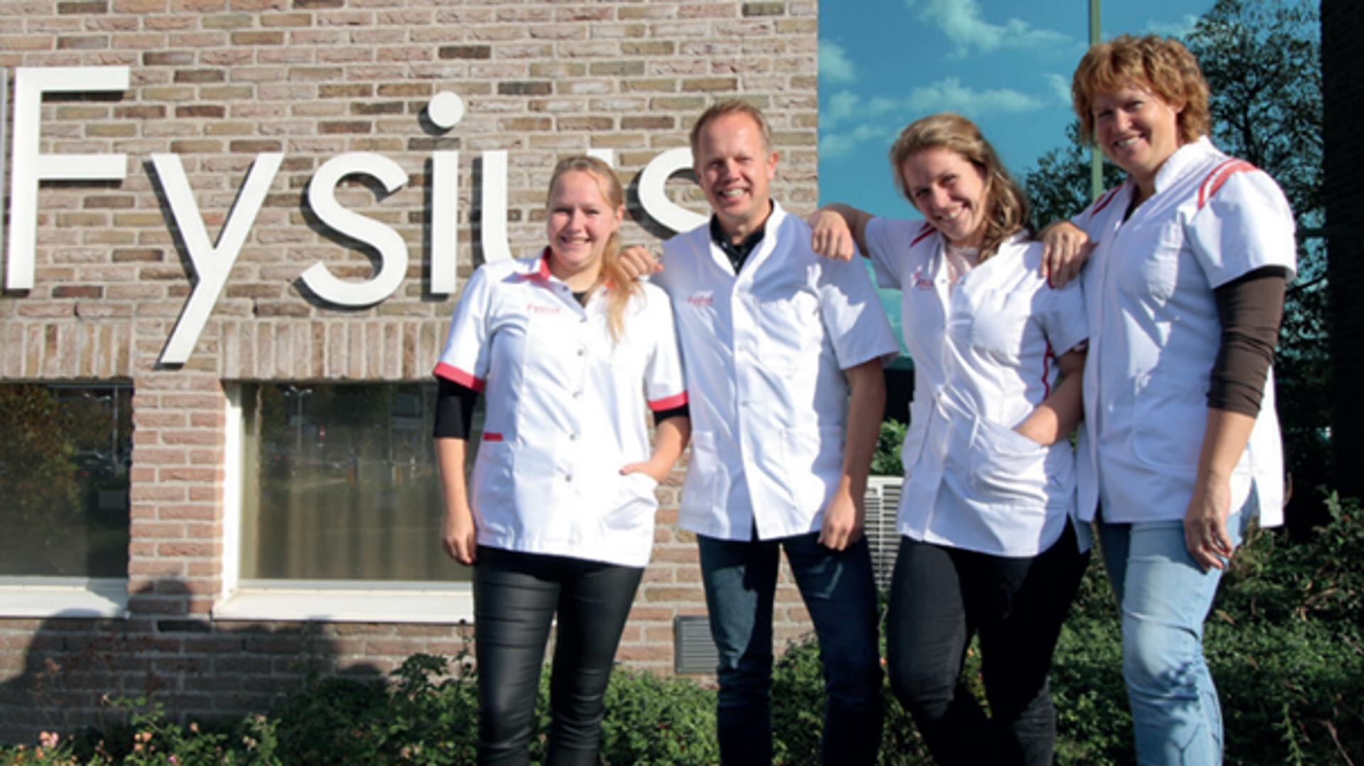 Team Fysius Winterswijk met van links naar rechts: Iris, Jasper,
Bianca en Hedwig.