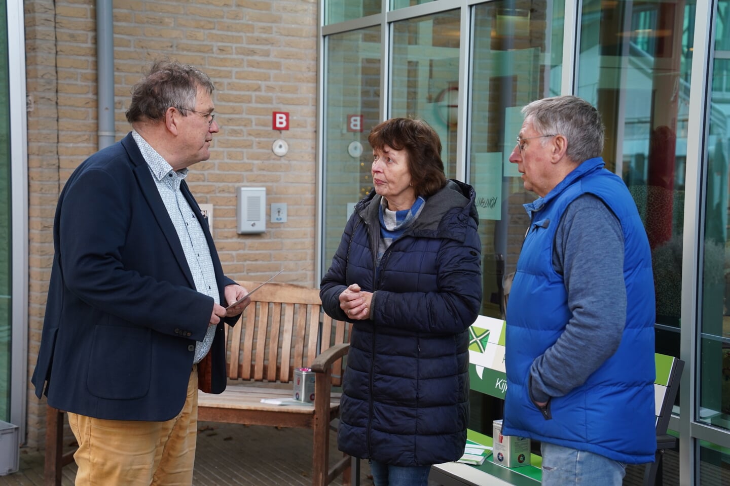 Joop Wikkerink, Thea Meinen en Hans Bulsink.