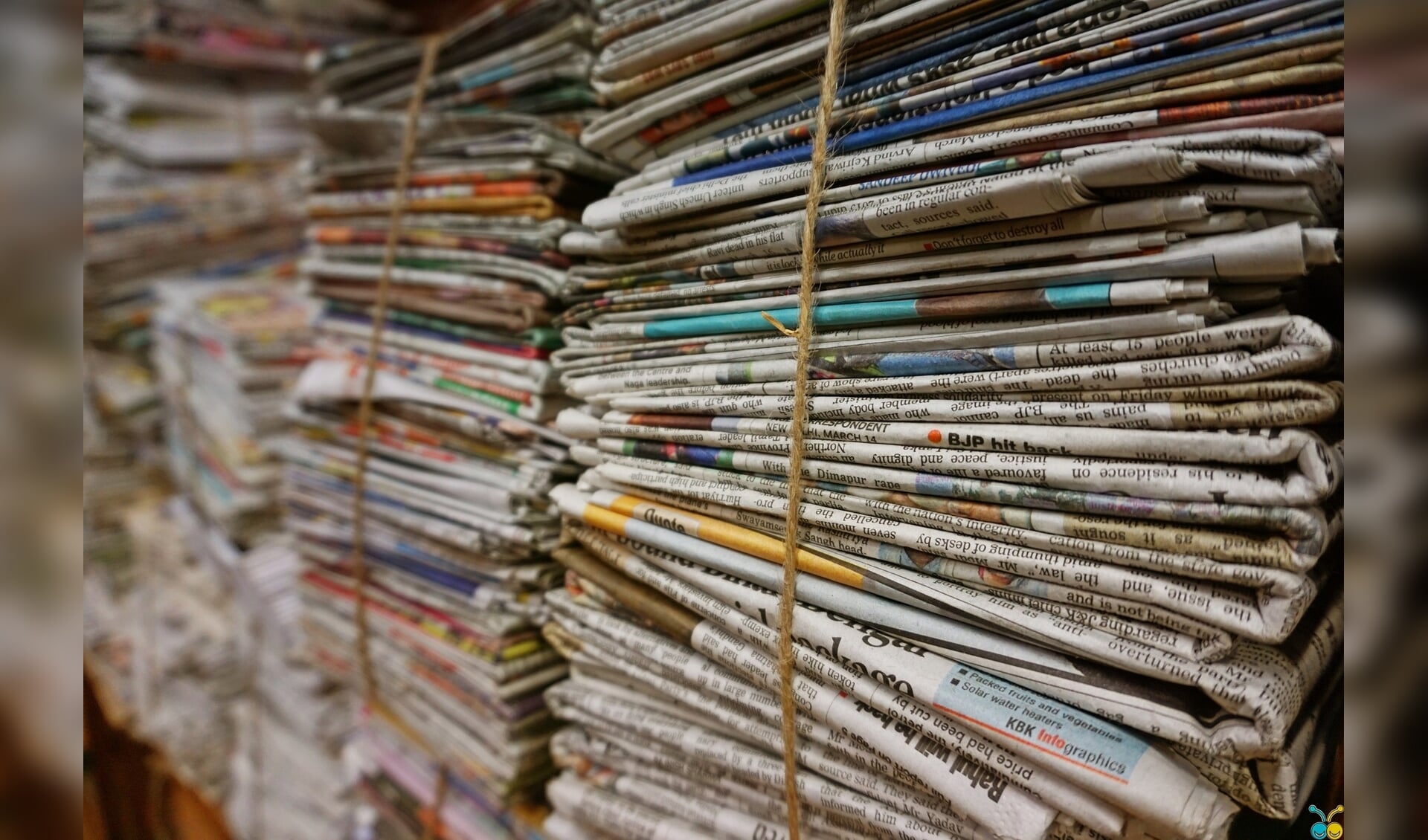 Inzameling van oud papier en karton. Foto: Pexels van Pixabay