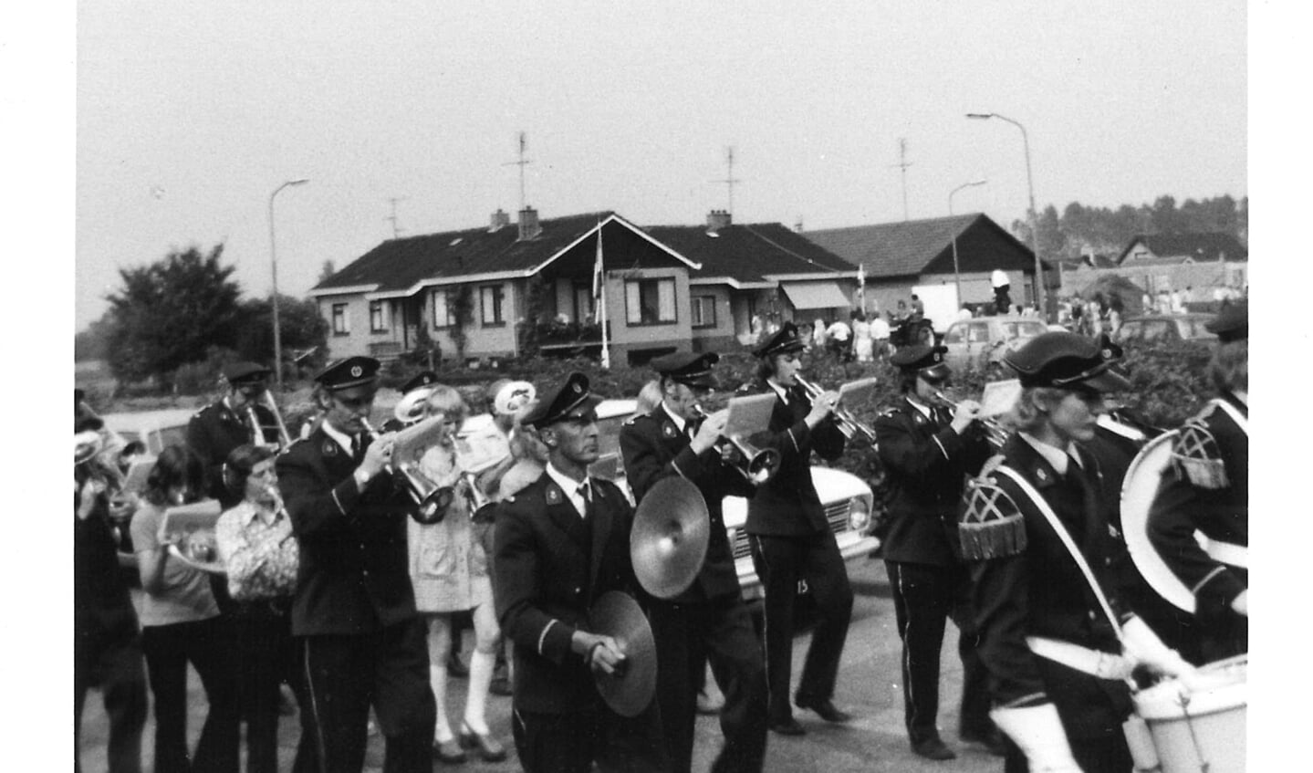 Foto uit 1972 met geheel links Harrie Wopereis op trombone. Foto: archief muziekvereniging Antonius