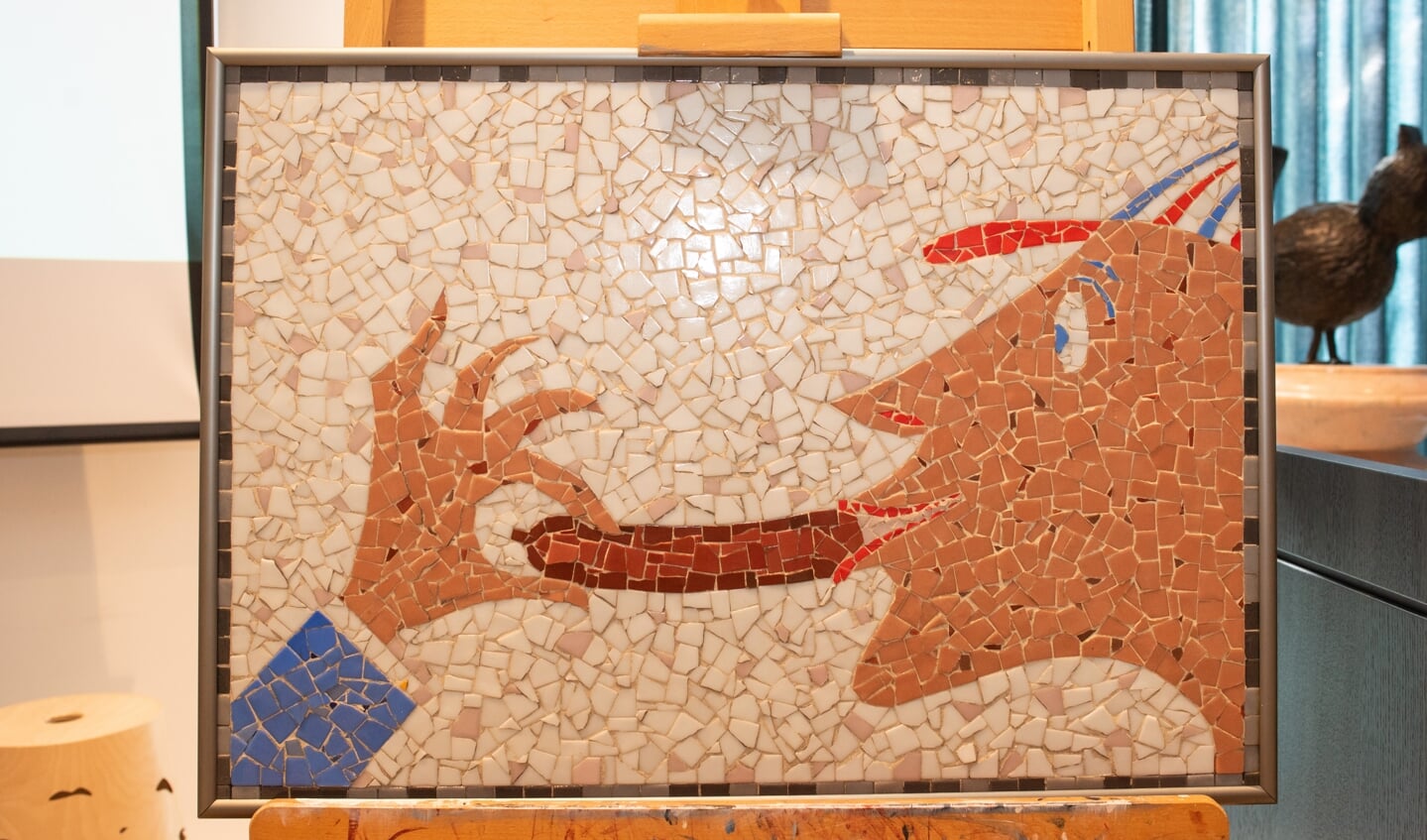 Het mozaiek De Man van de Knakworst. Foto: PR