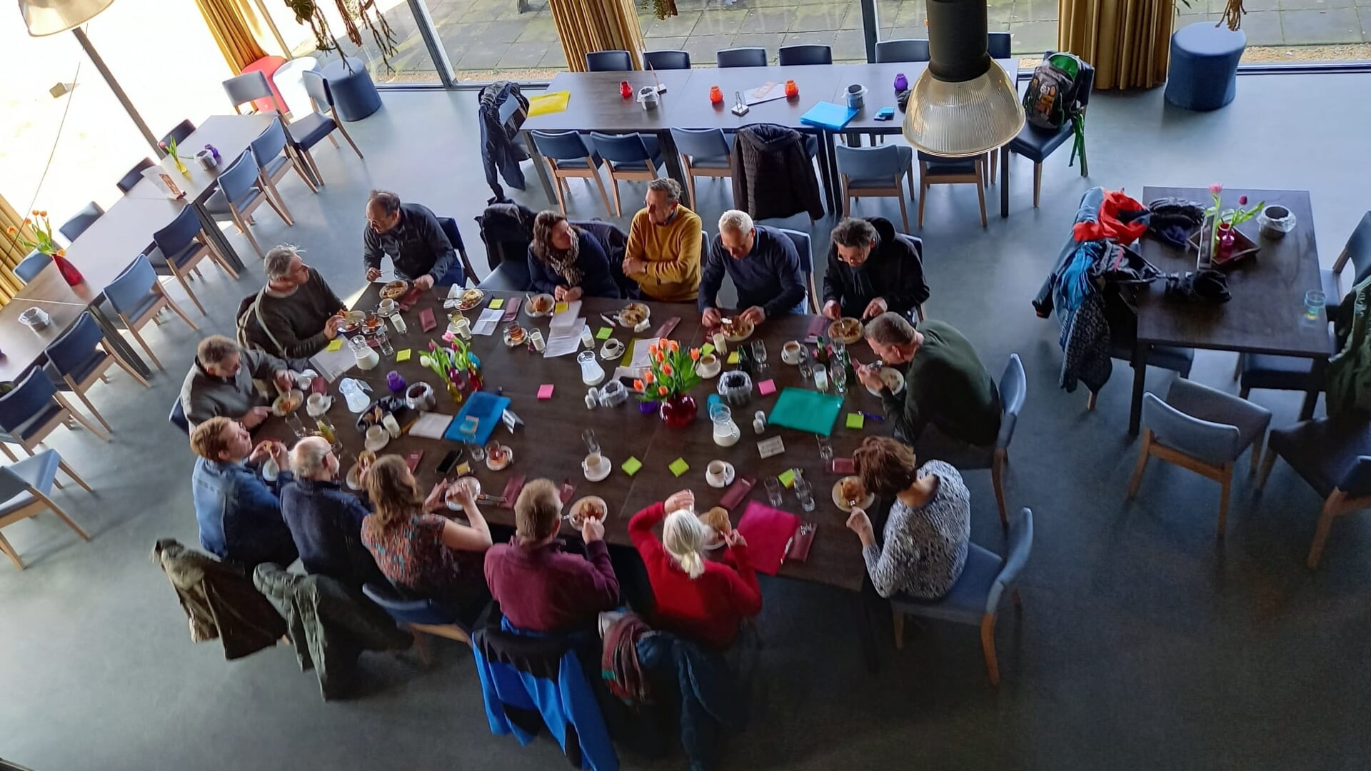 Brainstormsessie van de werkgroep op 11 maart bij het Hessenhuus. Foto: Magda Bronkhorst
