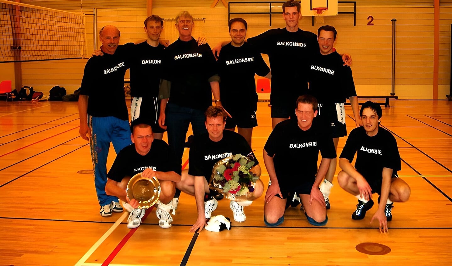 Het succesvolle mannenteam van BVC '73 uit de jaren negentig van de vorige eeuw. Foto: PR