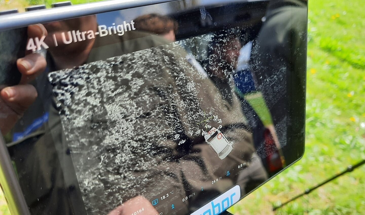 Door middel van een warmtecamera onder de drone krijg men duidelijke beeld van de vegetatie vanuit de lucht. Foto: PR